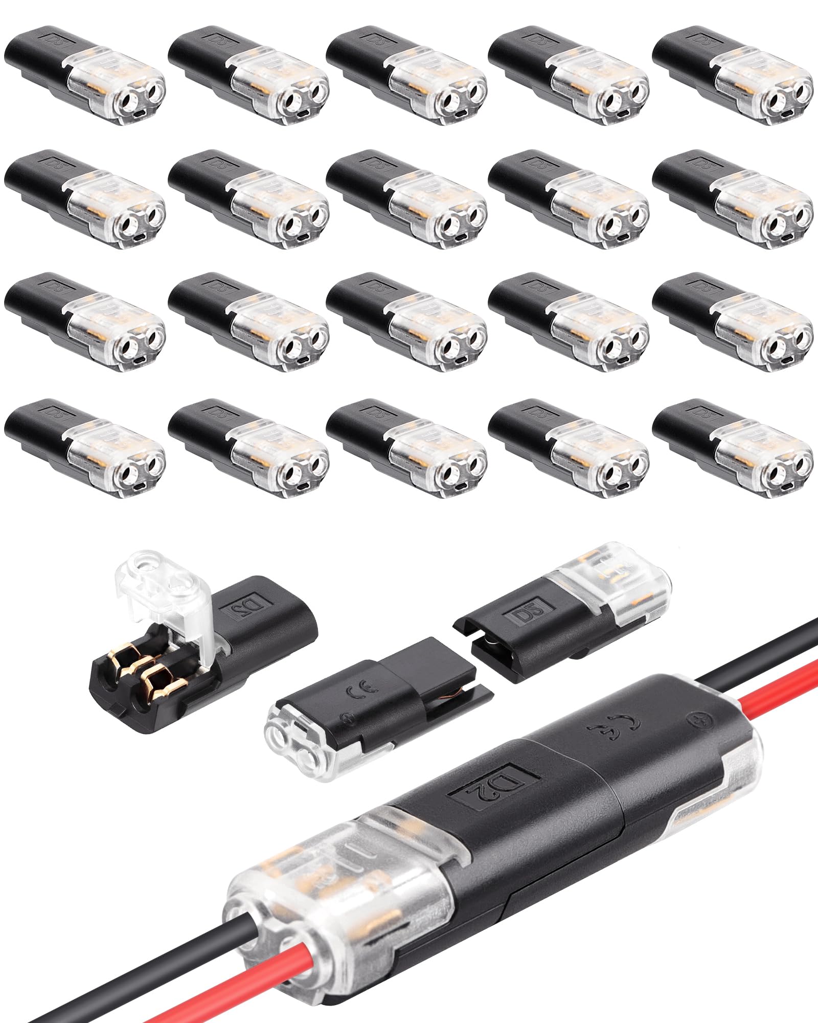 Low Voltage Wire Connectors - 20 Pack -1