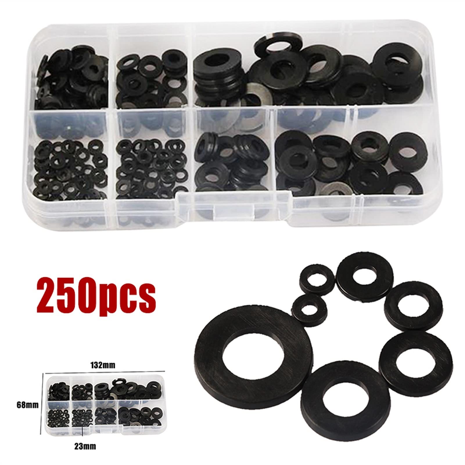 Assortiment De 480 Rondelles En Nylon – M2.5 à M12, Bagues Plates étanches, Electrapick