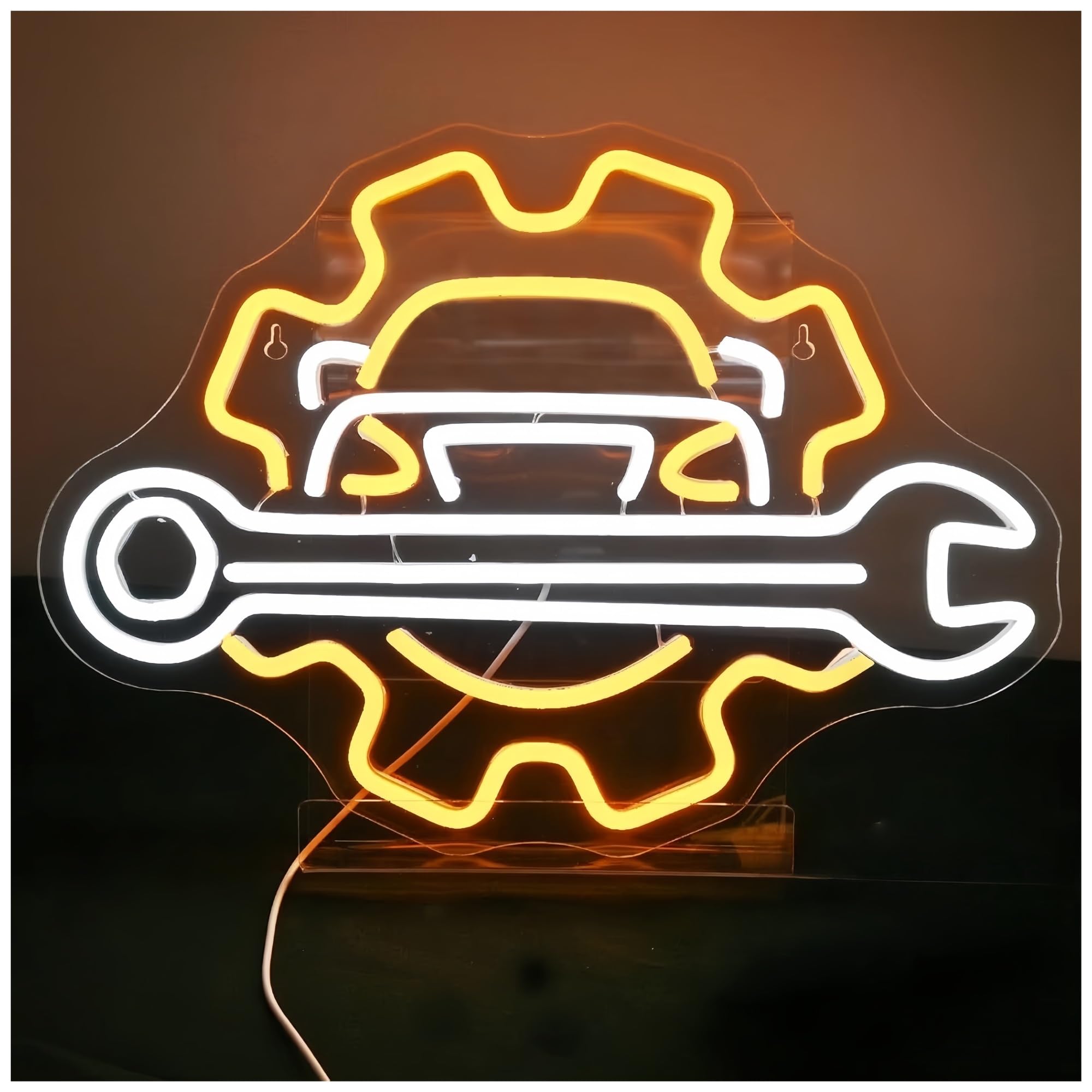Jovarel Neon Light for Wrench Neon Sign for Wall Decor Light Suitable for Garage Party Bedroom