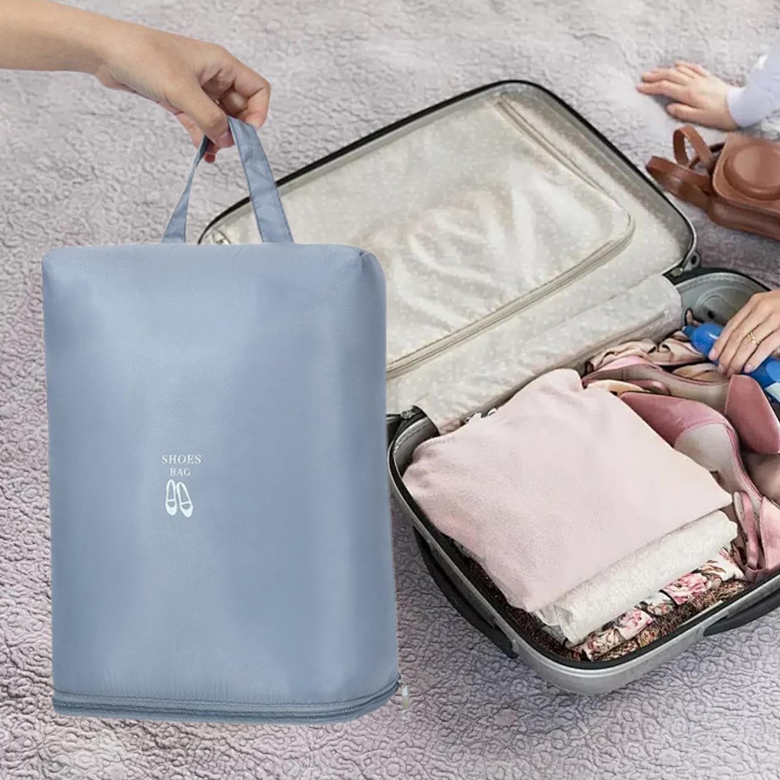 Bolsas para Zapatos De Viaje | Organizador Portátil para Calzado | Funda De Tela Oxford con Gran Capacidad para Viajes, Gimnasio, Deporte Y Lavandería