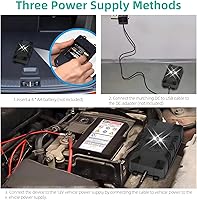 Vista 6 de 2 Pcs Under Hood Rodent Repeller with Strobe Light & 3 Power Supply Methods, Professional Ultrasonic Mouse Repellent Rat Squirrel Deterrent for 12V