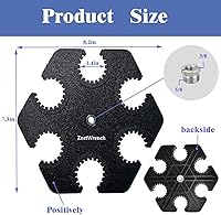 Vista 2 de Soporte hexagonal para micrófono múltiple con cable e inalámbrico, compatible con adaptador de soporte de micrófono de 5/8 pulgadas 3/8 pulgadas