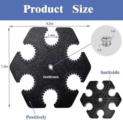 Miniatura 2 de Soporte hexagonal para micrófono múltiple con cable e inalámbrico, compatible con adaptador de soporte de micrófono de 58 pulgadas 38 pulgadas para