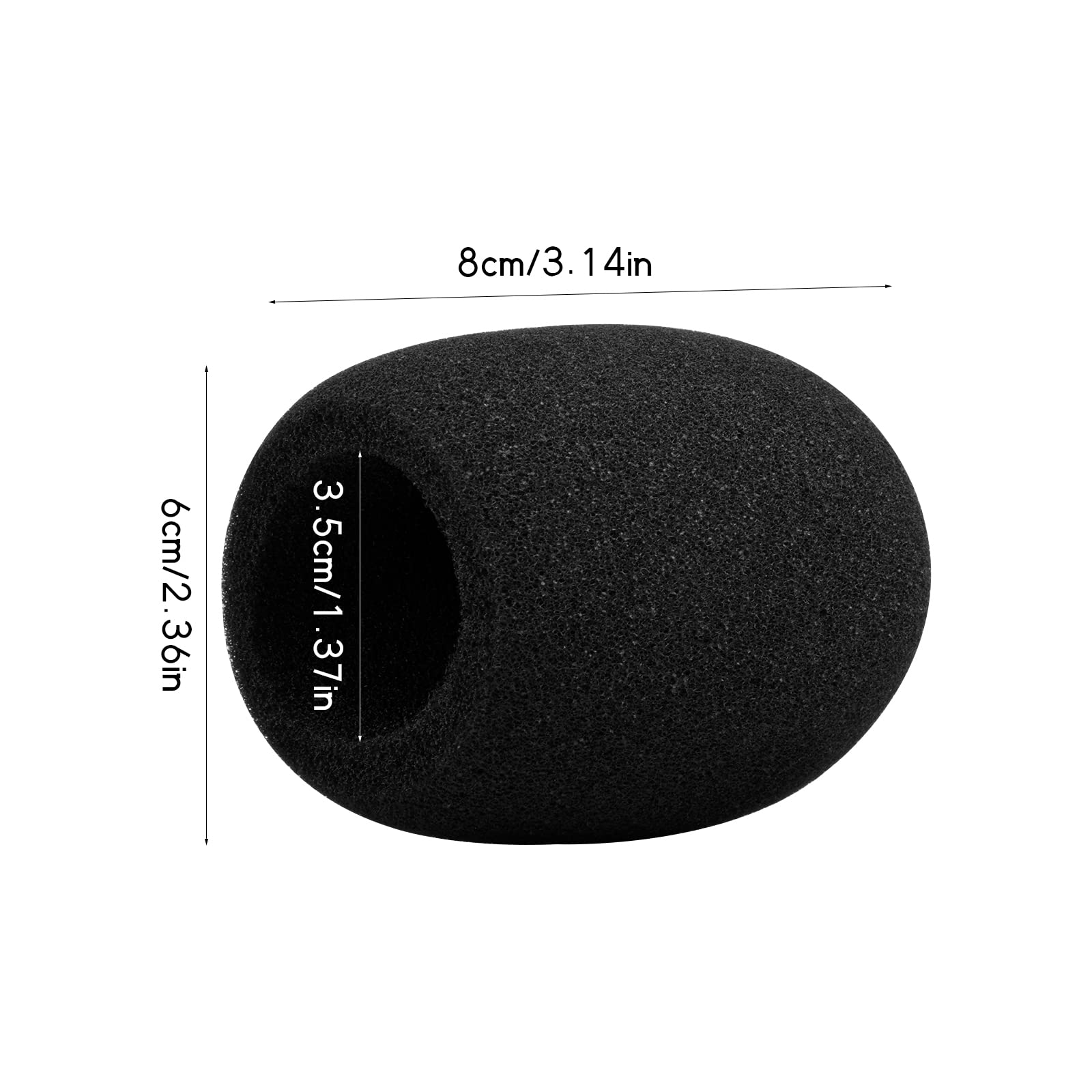 6 Pièces Mousse Microphone Bonnette, Microphone à Main Housse en Mousse, Filtre Anti Pop Vent en Mousse pour KTV, Performance Sur Scène, Entrevue et Activités de Plein Air (Noir)