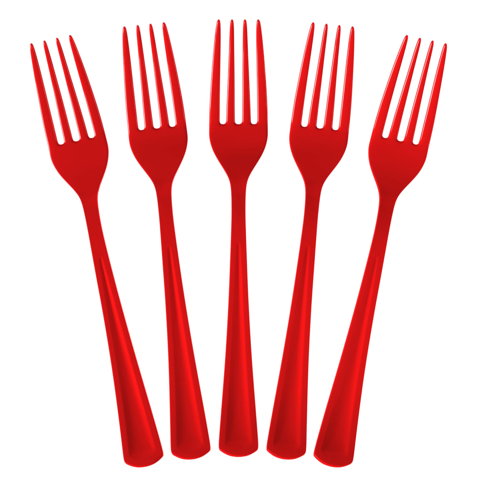 Exquisite Red Plastic Forks 50 Pieces Red Forks Disposable Utensils Heavy Duty Plastic Cutlery Set Disposable Cutlery Sets Flatware Sets Silverware Set For Party Supplies & Party Tableware