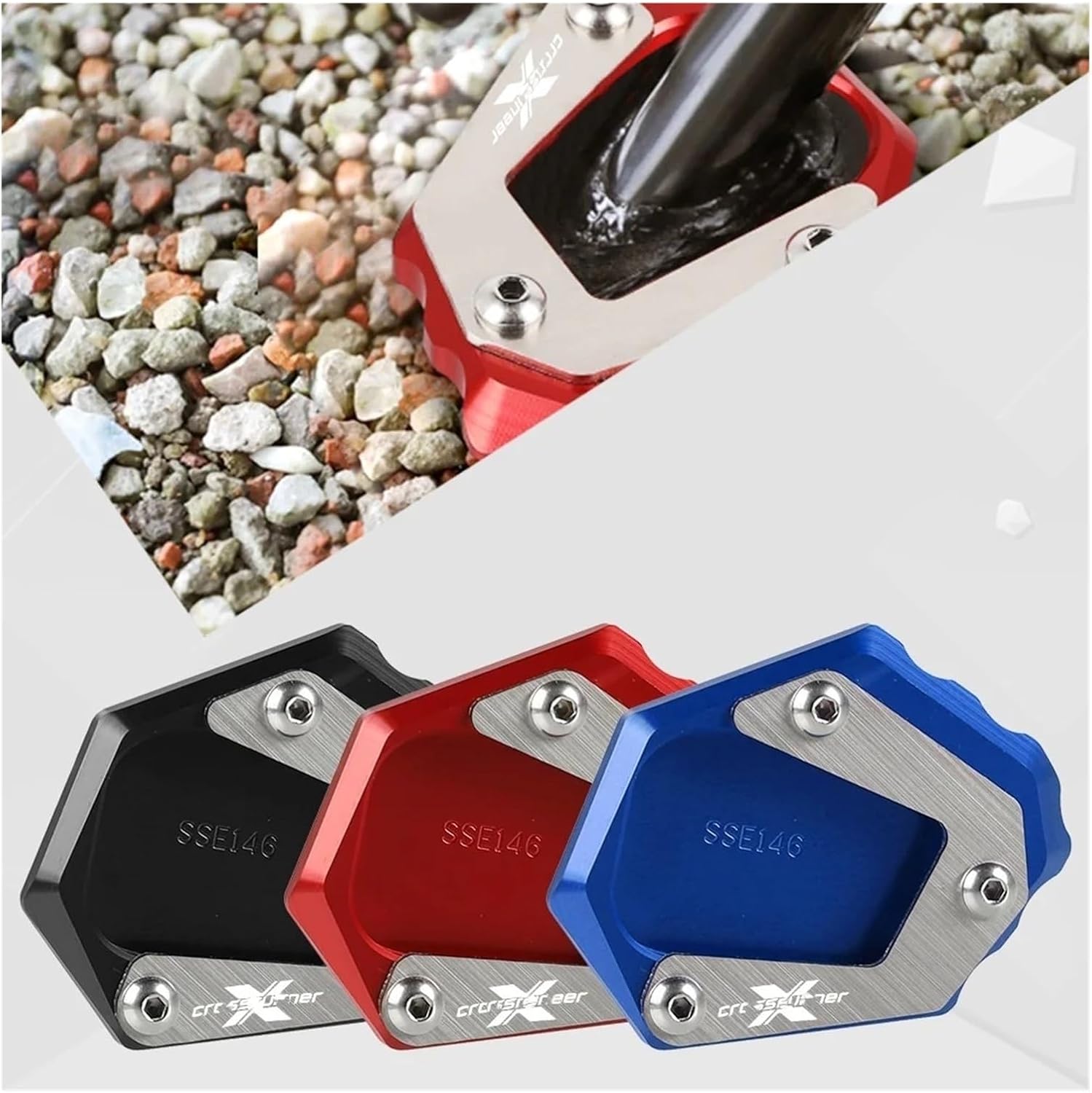Motorcycle Kickstand Enlarge Plate For HO&ND&A VFR 800 X Crossrunner 2015-2023 2022 Kickstand Foot Side Stand Extension Pad Support Plate Enlarge Stand