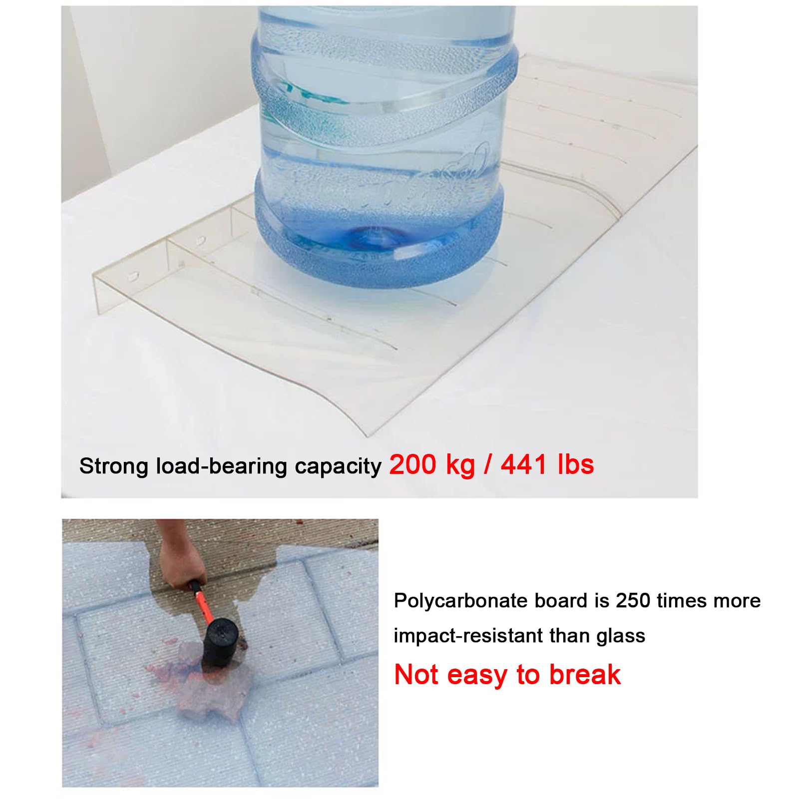 Uv-Schutz Vordach Haustür Überdachung,Transparentes/Braunes Vordach Überdachung Haustürvordach,Schlagfeste Polycarbonat Türvordach,Regenschutz Winddicht Pultbogenvordach (40x100cm/16 x39,Brown)