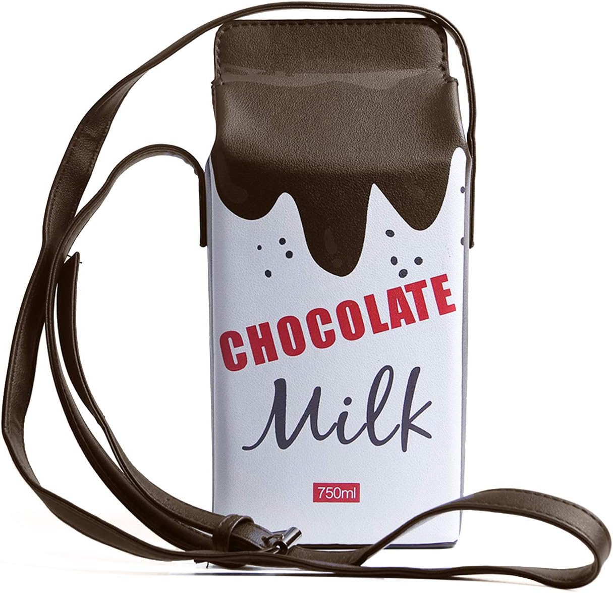 Fruits Banana Strawberry Milk Box Cross Body Purse Bag Women Phone Wallet Shoulder Bags