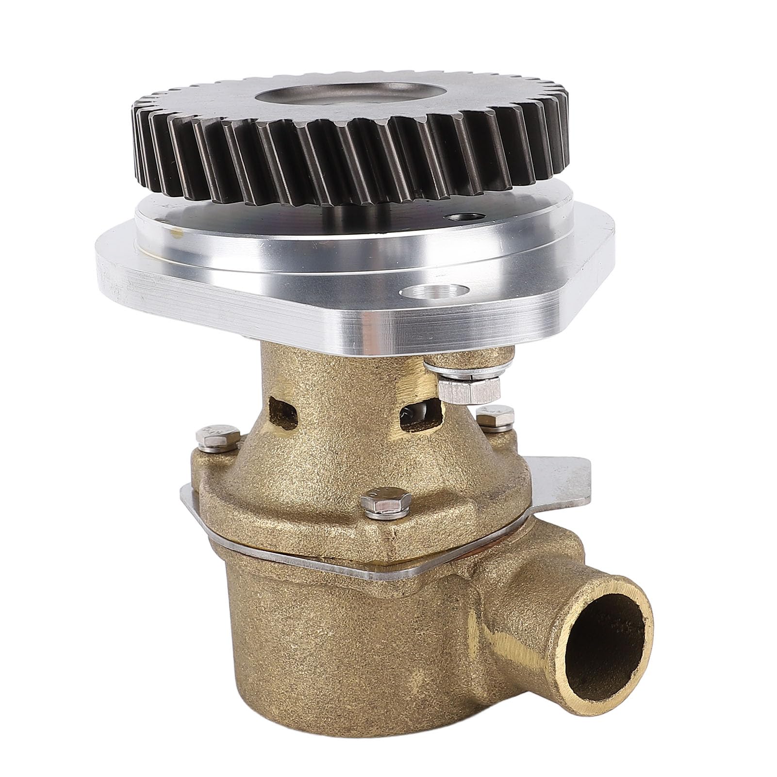 Bediffer Pompa per Acqua di Mare Grezza, Prestazioni Migliorate per Motori Marini 4B 6B 1 1/4 in Inet Outlet Lega