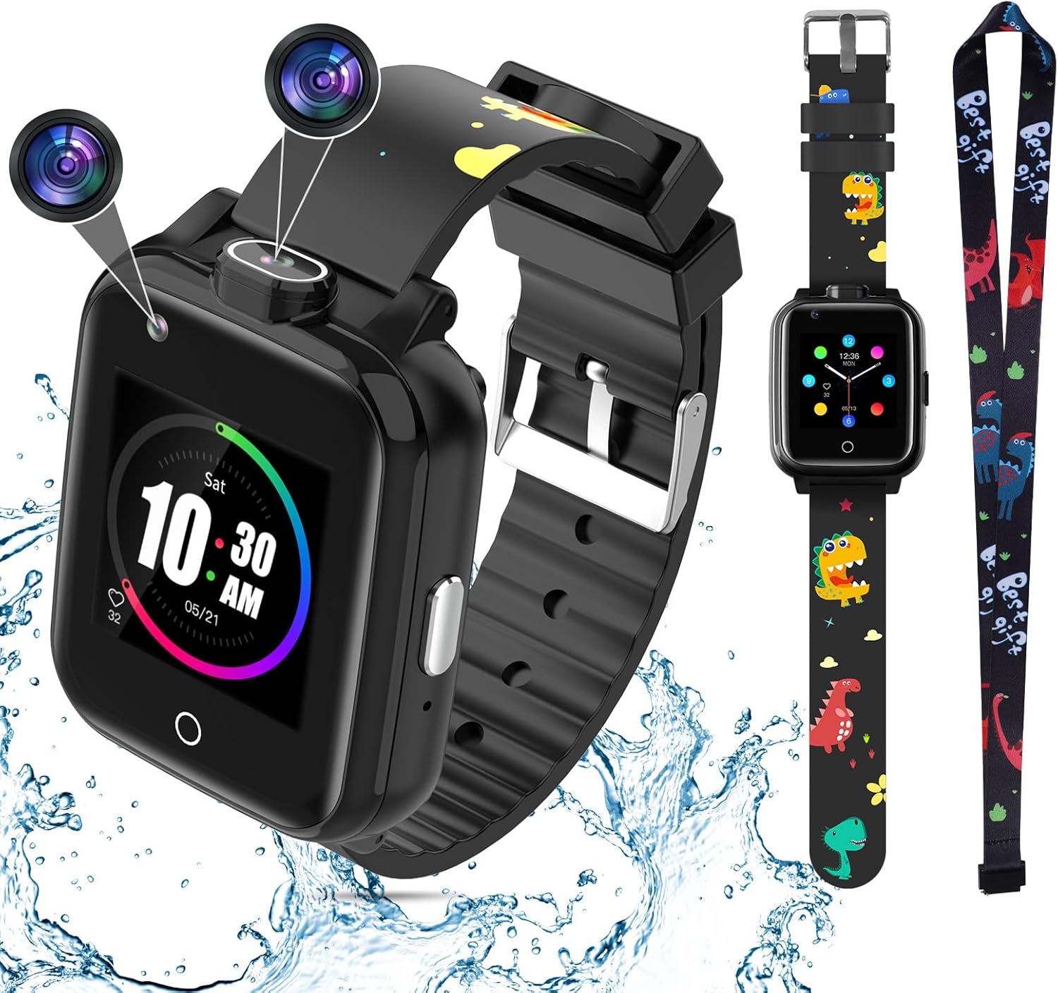 OKYUK Telefono Smartwatch per Bambini GPS 4G, Telefono Smartwatch