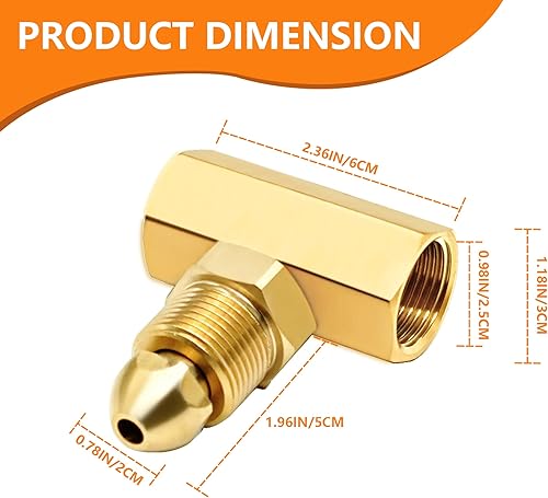 Miniatura 2 de Nuevo adaptador de gas inerte de argón T-92 conecta 2 reguladores a 1 botella de soldadura Tig, compatible con argónhelionitrógeno, CGA 580