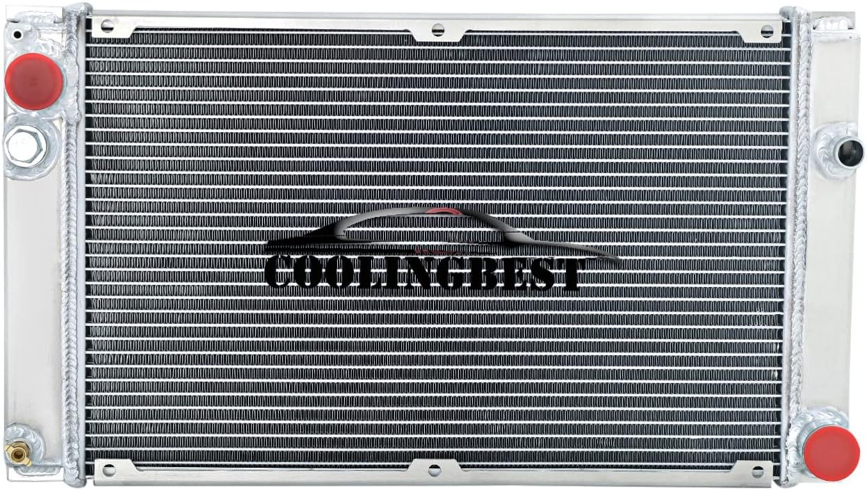 3 Row Aluminum Radiator for 1985-1991 Porsche 944 2.5L Turbo/ S2 3.0L Manual Radiators 1986 1987 1988 1989 1990