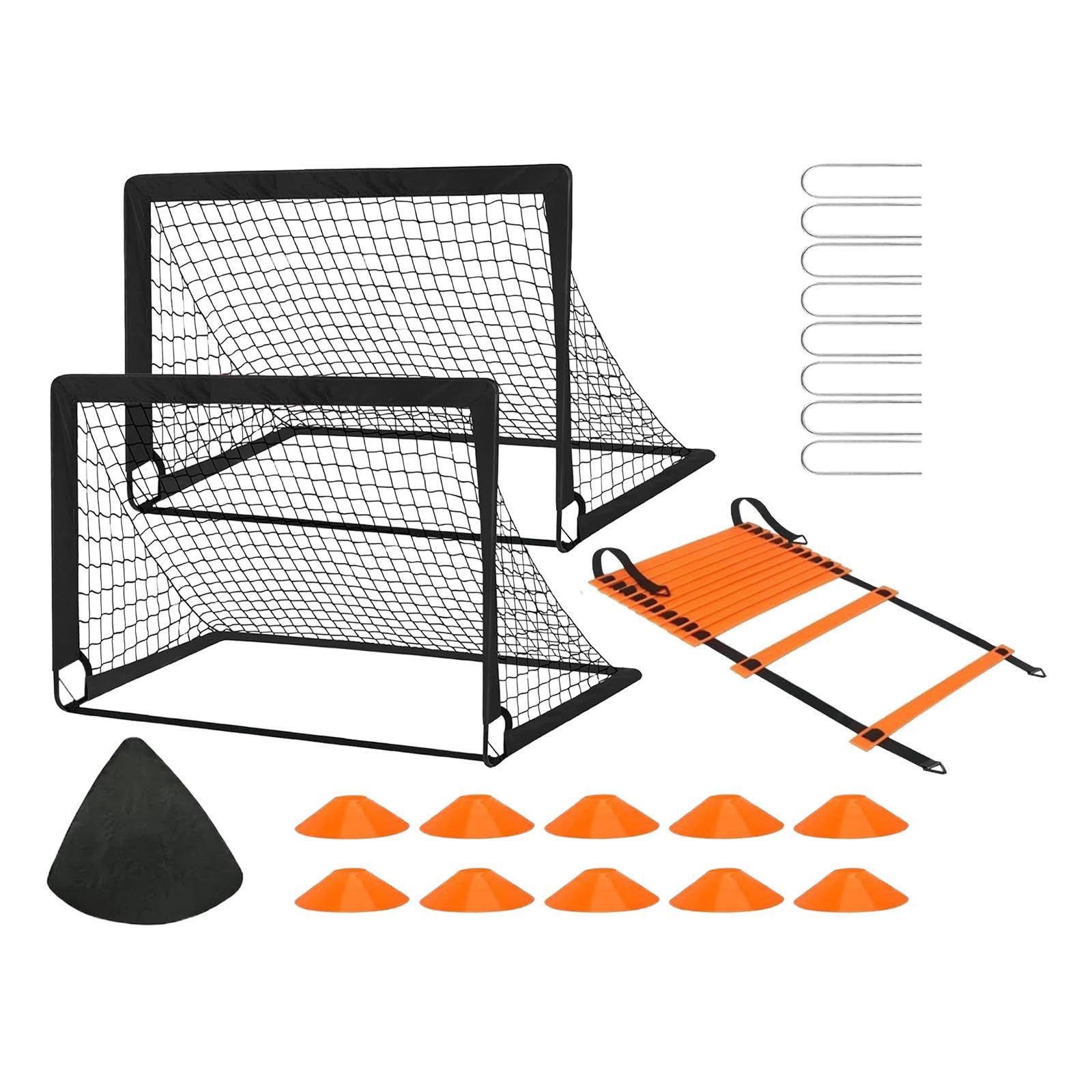Kids Soccer Goal for Backyard Portable Football Nets for Home Fitness Garden Style B | Sporting Goods | Team Sports | Soccer | Goals & Nets-image-28