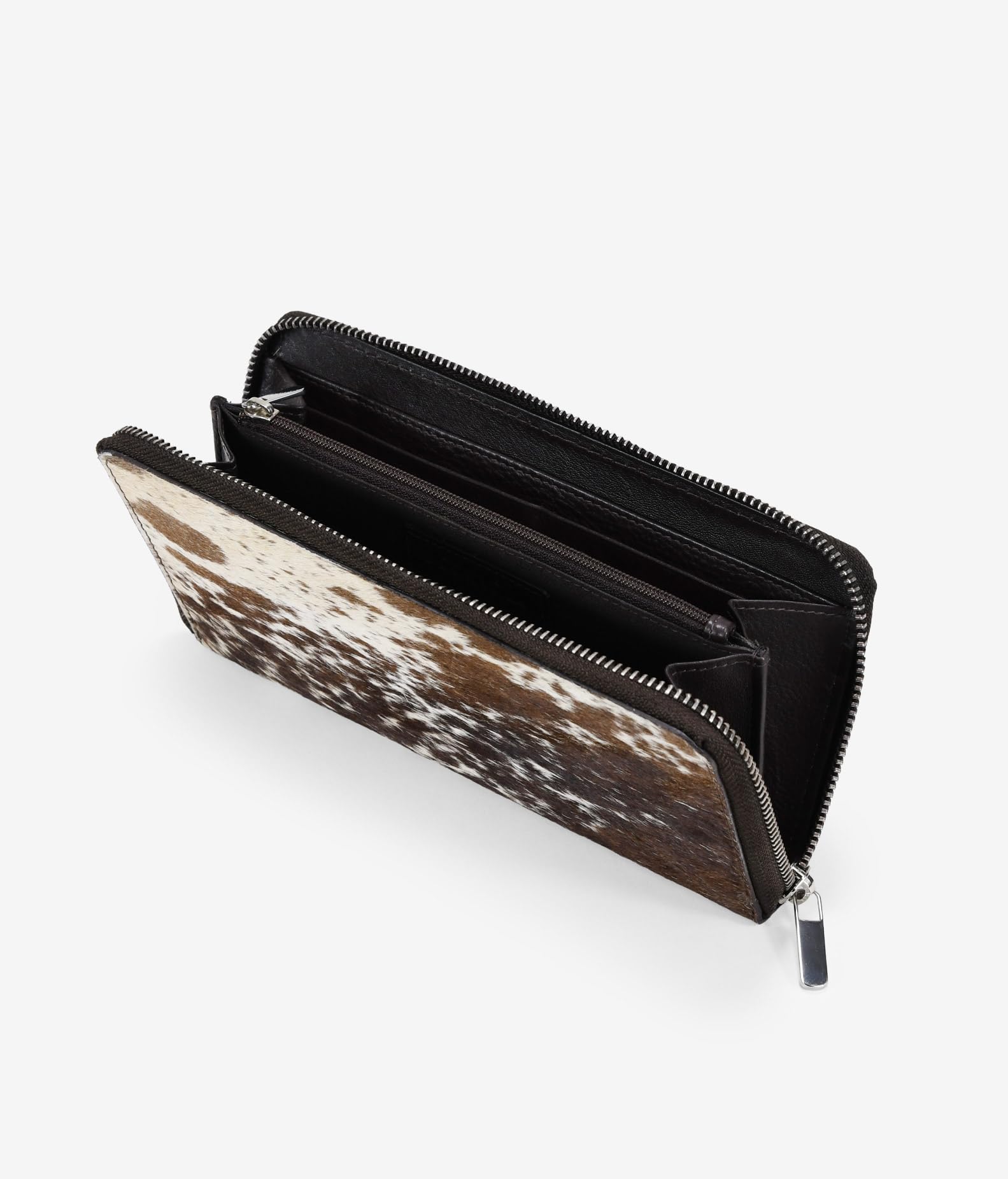 BOSANOVA Bolso de Hombro pequeño para Mujer en Piel con Pelo Estampado y Asas Finas de Colgar con Nudos Regulables. Cierre con imán. Vaca U