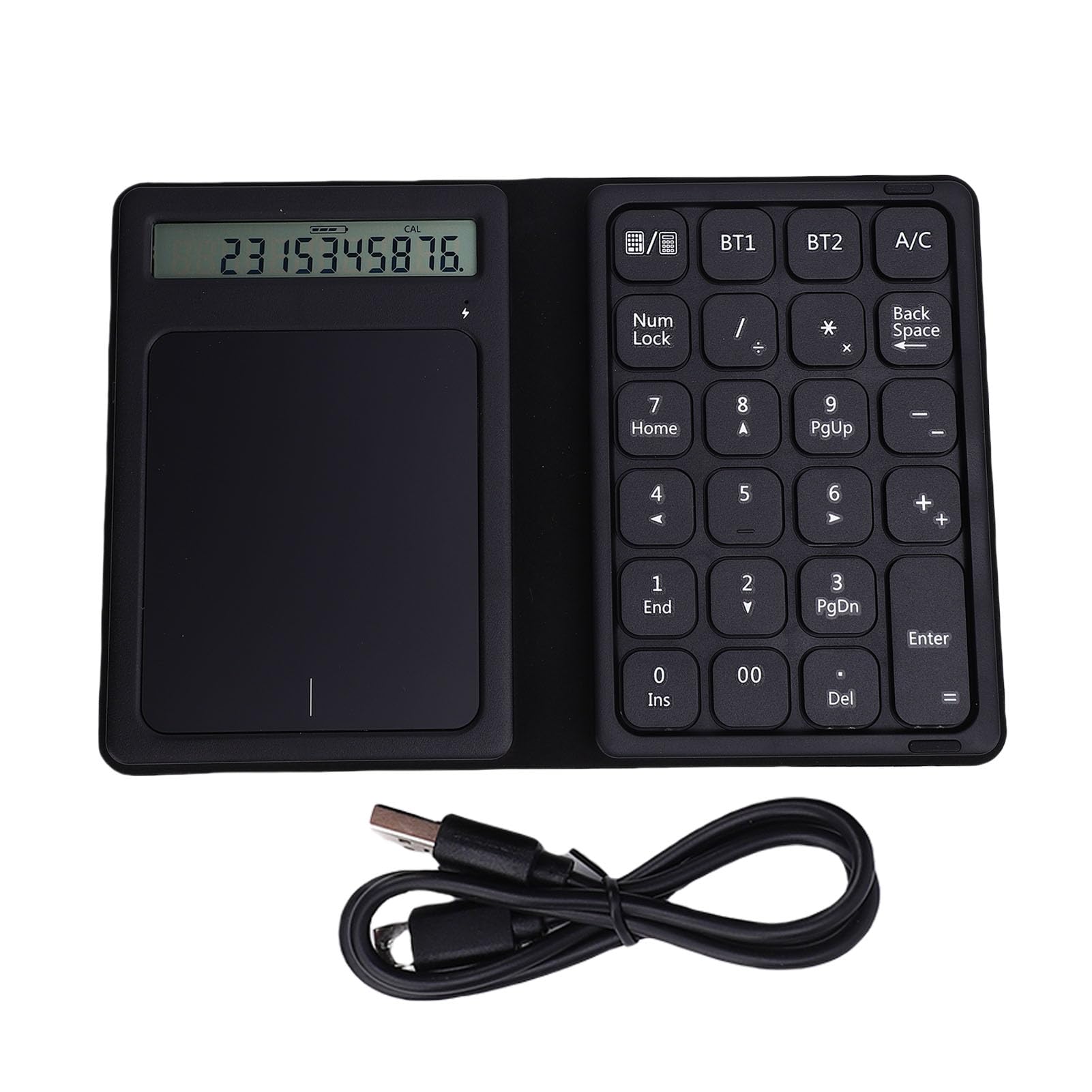 Pad Bluetooth Numero Pad, Tastie di Tastie di Tastiera Numerica Wireless Ricaricabile 23 Tasti con Calcolatore Touchpad Esterno Numpad Tastiera Immissione dei Dati