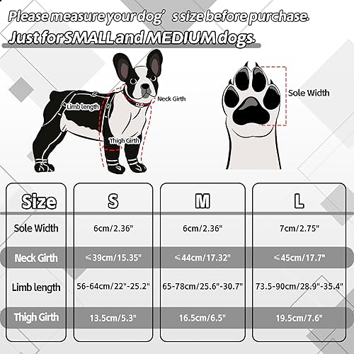 Miniatura 2 de QUQOQO Botas impermeables para perro con tirantes, protectores de patas de perro, calzas, botas anticaídas a prueba de suciedad para perros pequeños
