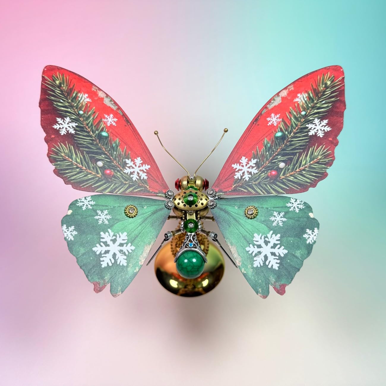 3D Metall Puzzle Retro Schmetterling Modellbausatz, DIY Steampunk Schmetterling Montagemodell Mit Display Ständer, 200+ Teile Sammlermodell Für Weihnachts Erwachsene