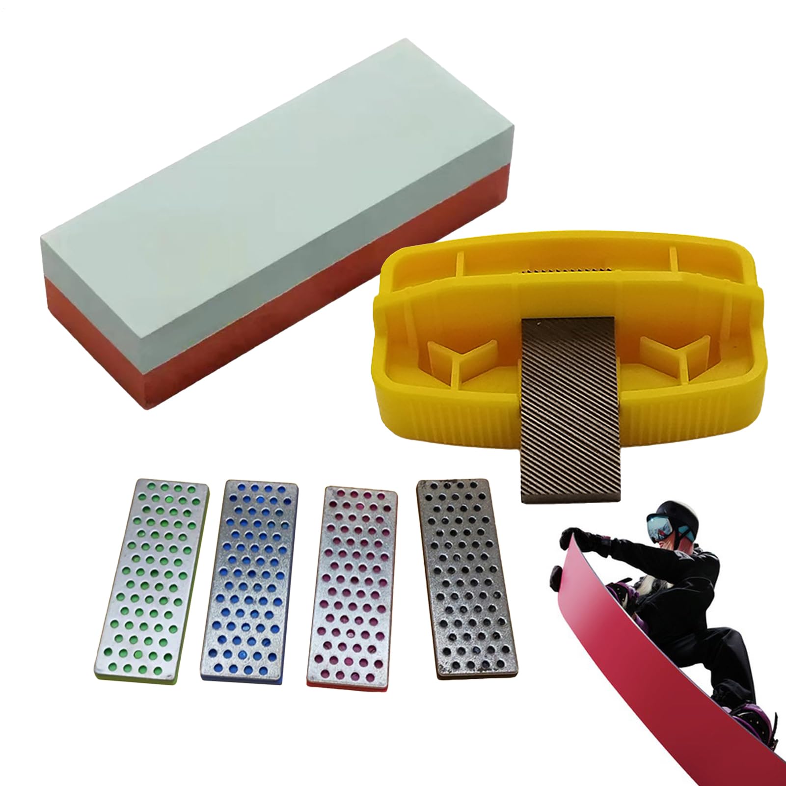 Affûteur De Carres De Ski Set D'Affûtage Ergonomique Réglable | Kit d'Entretien pour Ski Pour Entretien Métal , , , Enthousiastes, Sports D'Hiver, Ski Et Planche