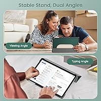 Vista 4 de MoKo Funda para tableta Google Pixel 2023, diseño plegable, ultra fina y delgada, de cuero TPU, protector completo, funda con soporte triple