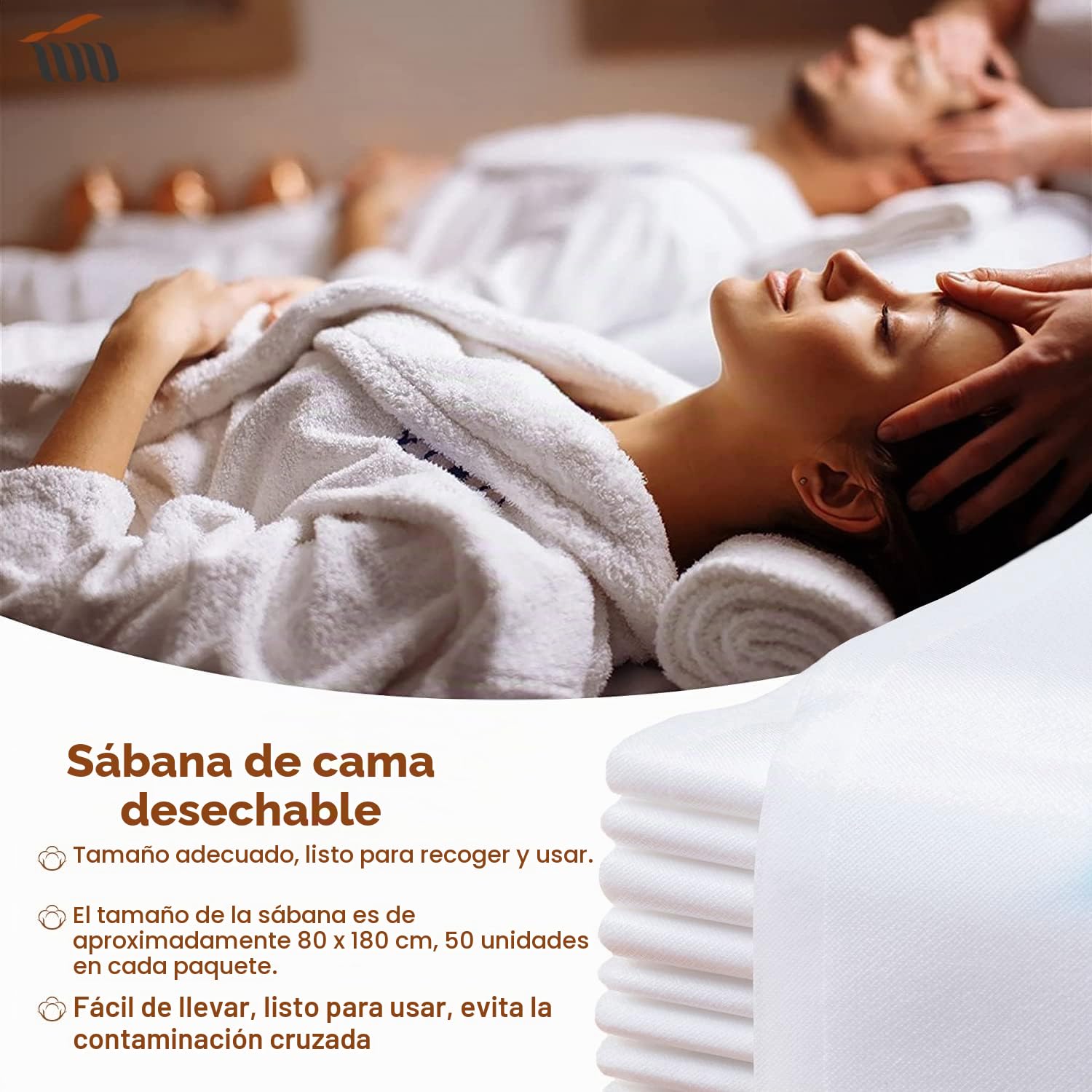 Sábanas Desechables TNT Engrosados 80x180cm para Camilla Masaje Belleza Tatuaje SPA