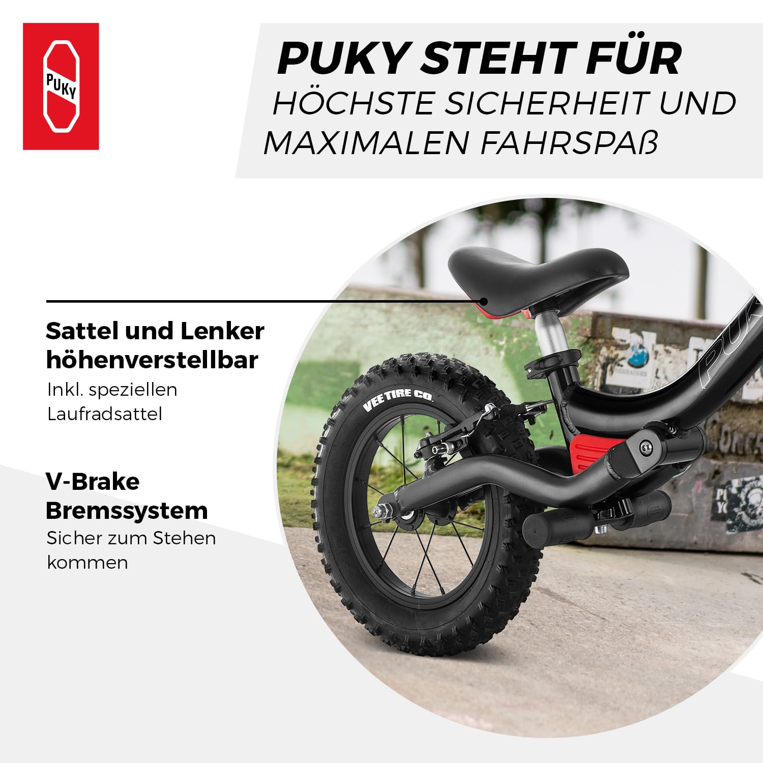 PUKY LR Trail PRO | Leichter Aluminiumrahmen | Sportlicher Ahead Vorbau | Luftbereifte Stollenreifen | Sicherheitspaket | Ideal für Gelände | Stylisches Numberplate Design | Ab 2 ½ Jahren
