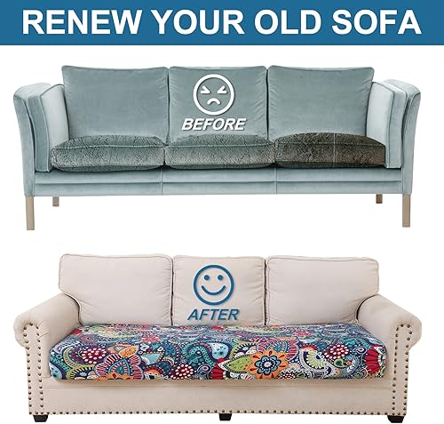 Miniatura 187 de Smiry Fundas de cojín de sofá con estampado, fundas de sofá elásticas y suaves para sofá, funda de sofá antideslizante lavable protector de muebles