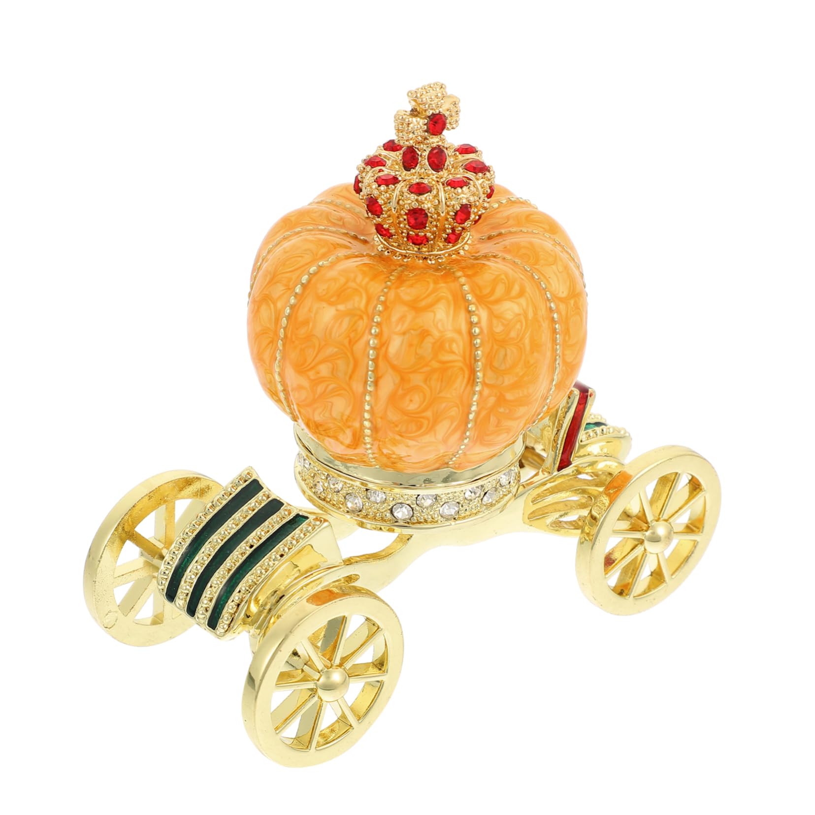 Boîte à bijoux carrosse strass pour ranger bagues et décorer une commode baroque