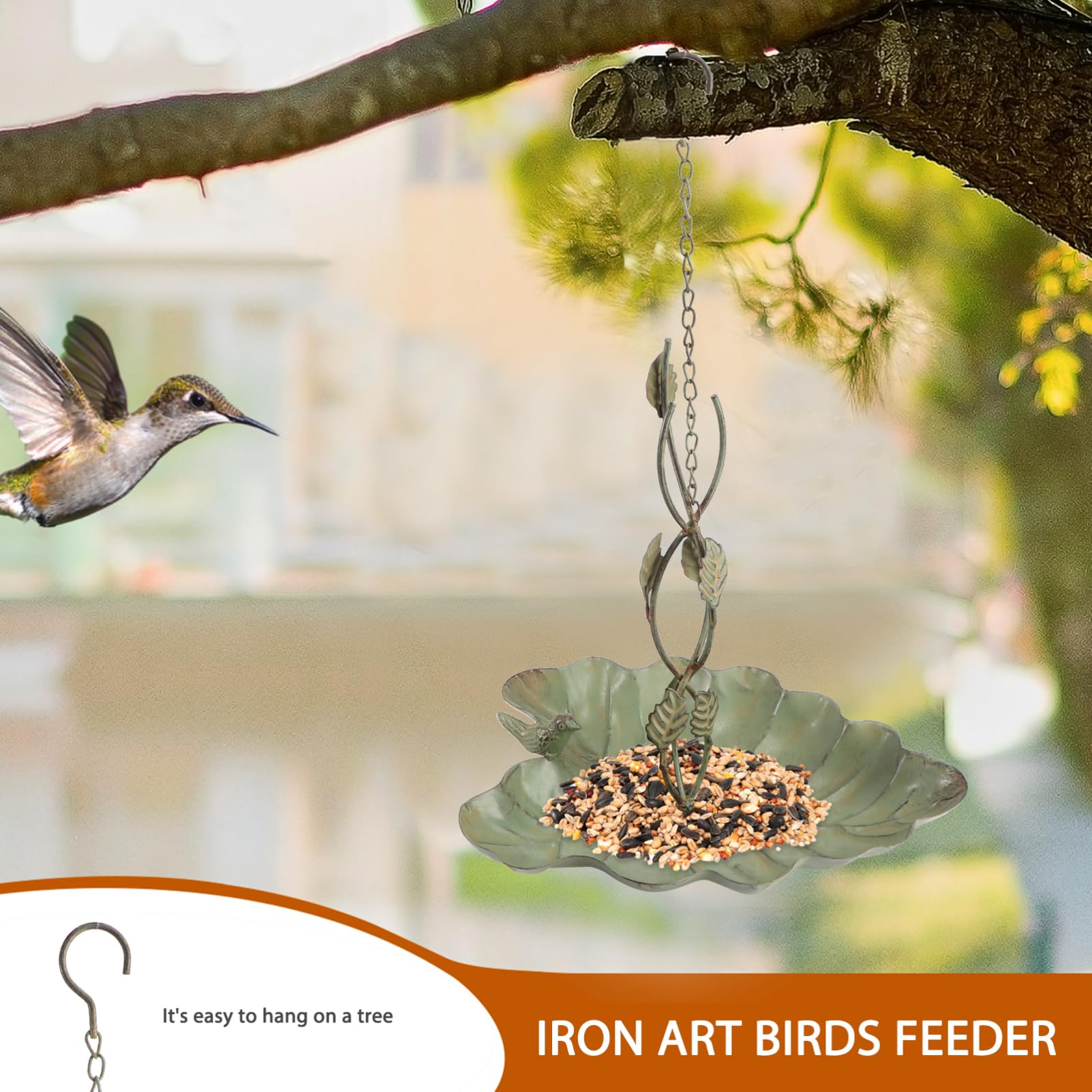 Toyvian Hängender Vogelwasserfutterspender Aus Eisenkunst Im Garten Vogelfütterungswerkzeug Zum Aufhängen Hängender Futterspender Im Freien Für Kanarienvögel Und Papageien