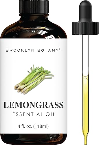 Brooklyn Botany Aceite esencial de citronela, 100% puro y natural, aceite esencial de grado terapéutico con gotero, aceite de citronela para