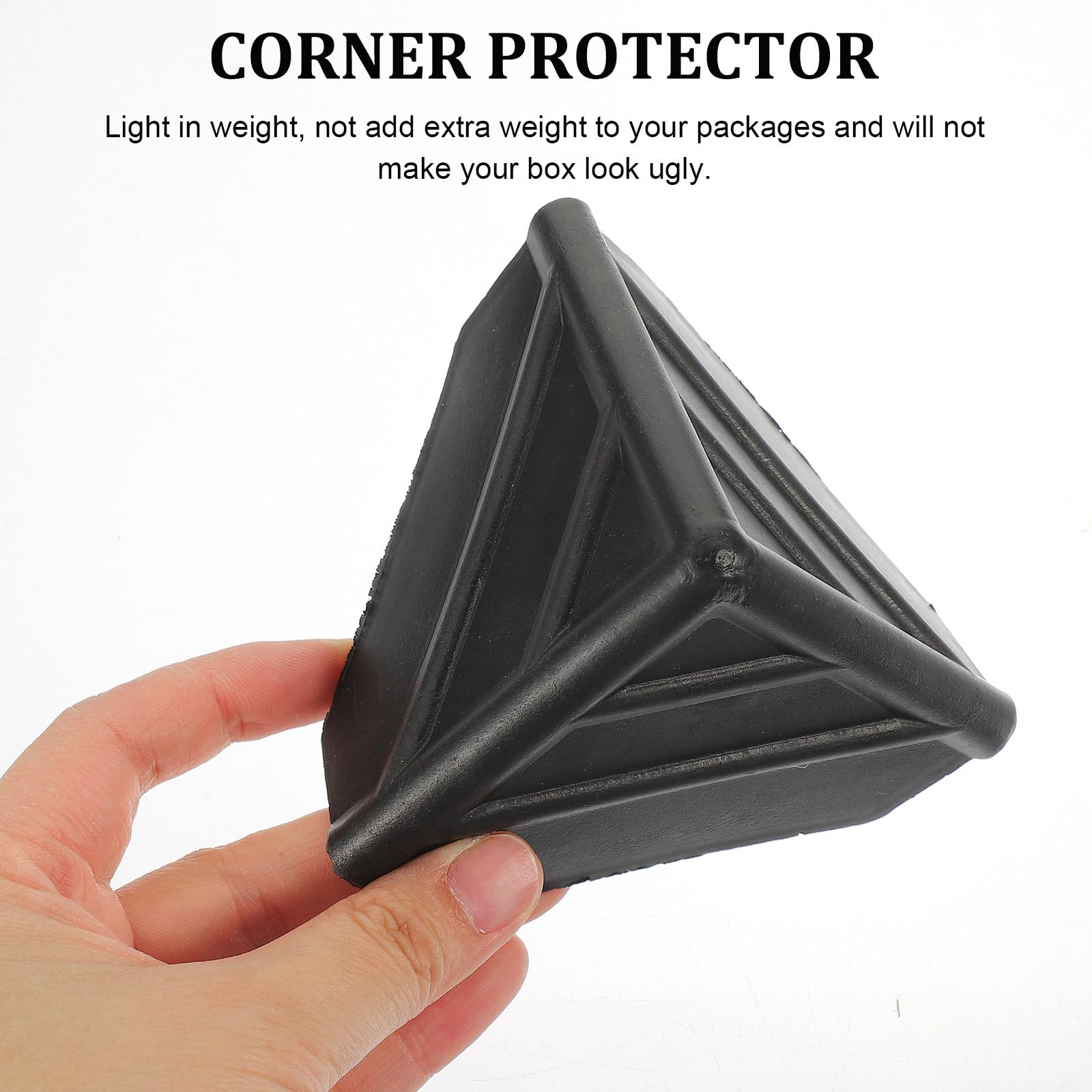 Healvian D'angle en Plastique Noir Installation Facile 100 Pièces Légères pour Emballage et Expédition pour D'angle de Boîte et Meubles