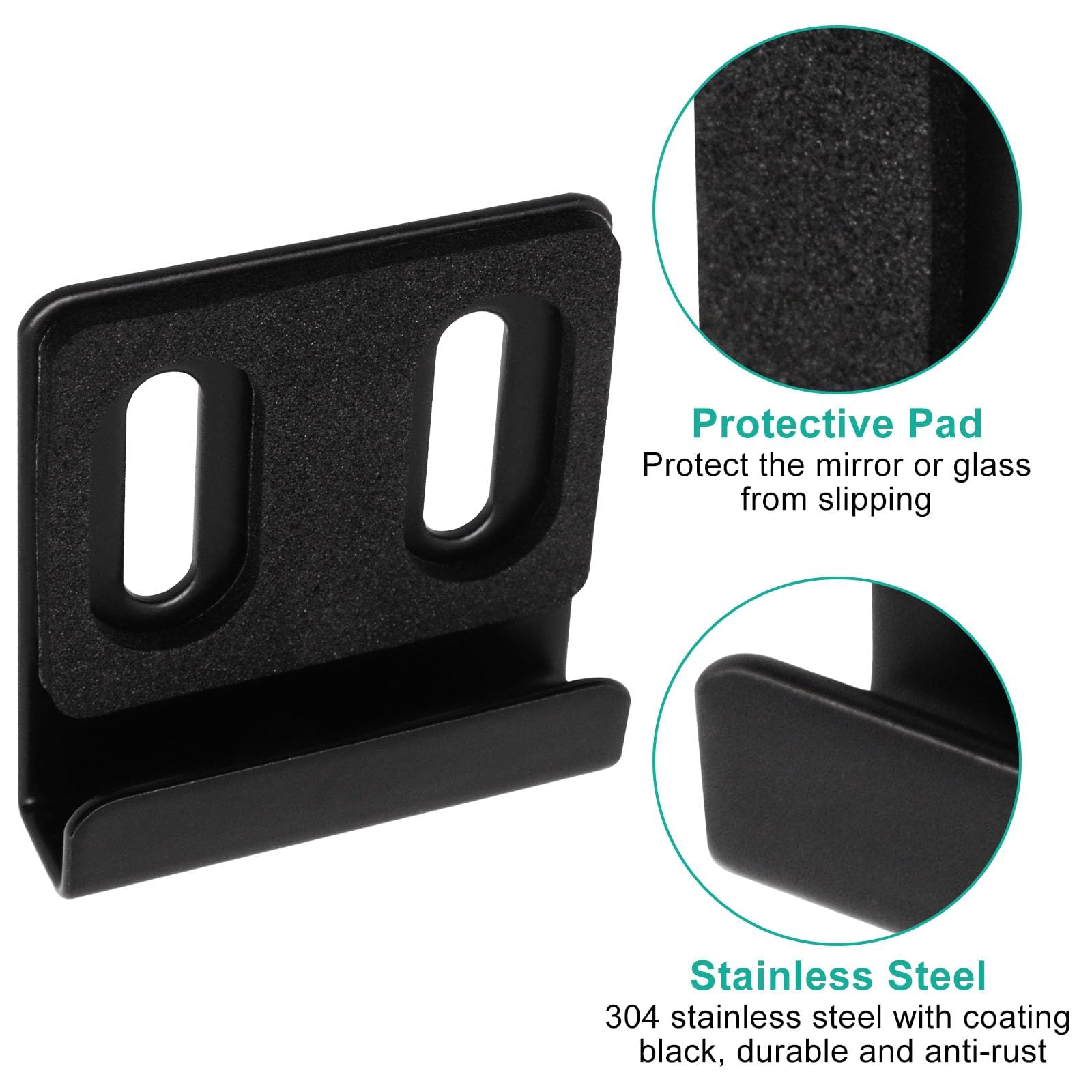 Mirror Hanging Kit - Heavy Duty Wall Mount Clips -5