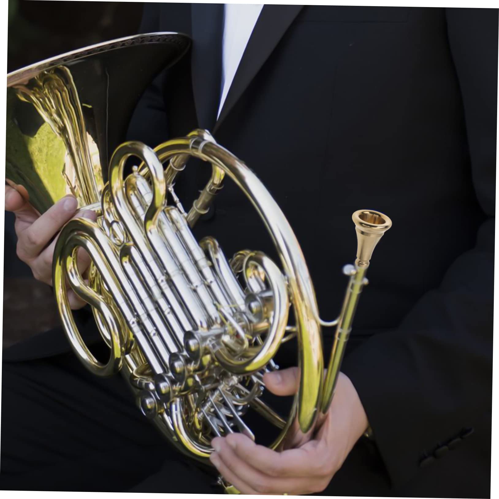 Abaodam Beginner French Horn Mouthpiece Professional Alloy Horn Replacement Smooth Surface for Comfortable Play