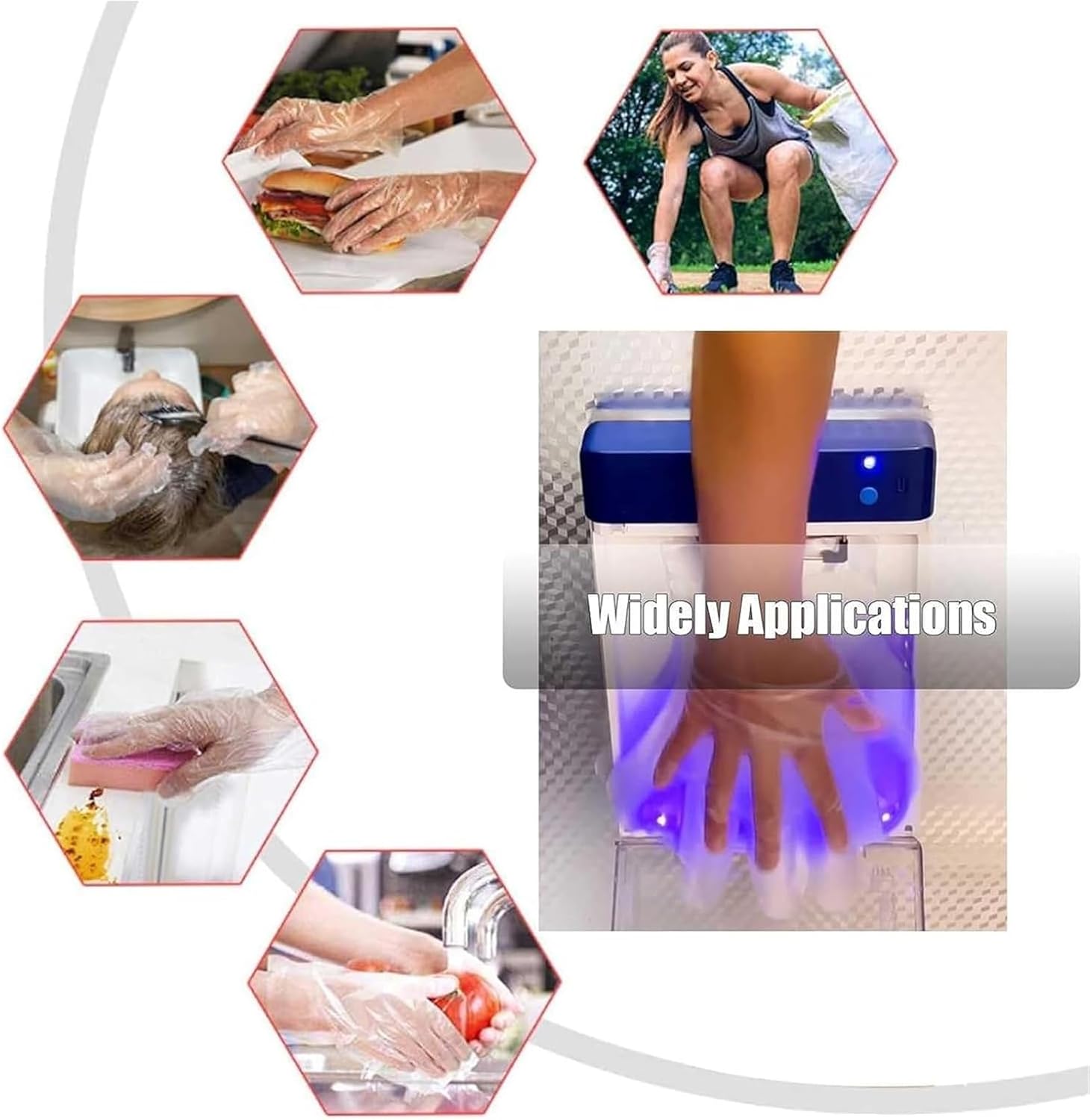 Automatic Glove Wearing Machine, Rechargeable Portable Glove Holder Box, Wall Mount Disposable Gloves Dispenser