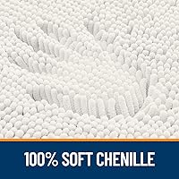 Vista 3 de OLANLY - Tapete de baño de 30 x 20 pulgadas, felpilla absorbente extrasuave, reverso de goma, secado rápido, lavable a máquina, para piso baño