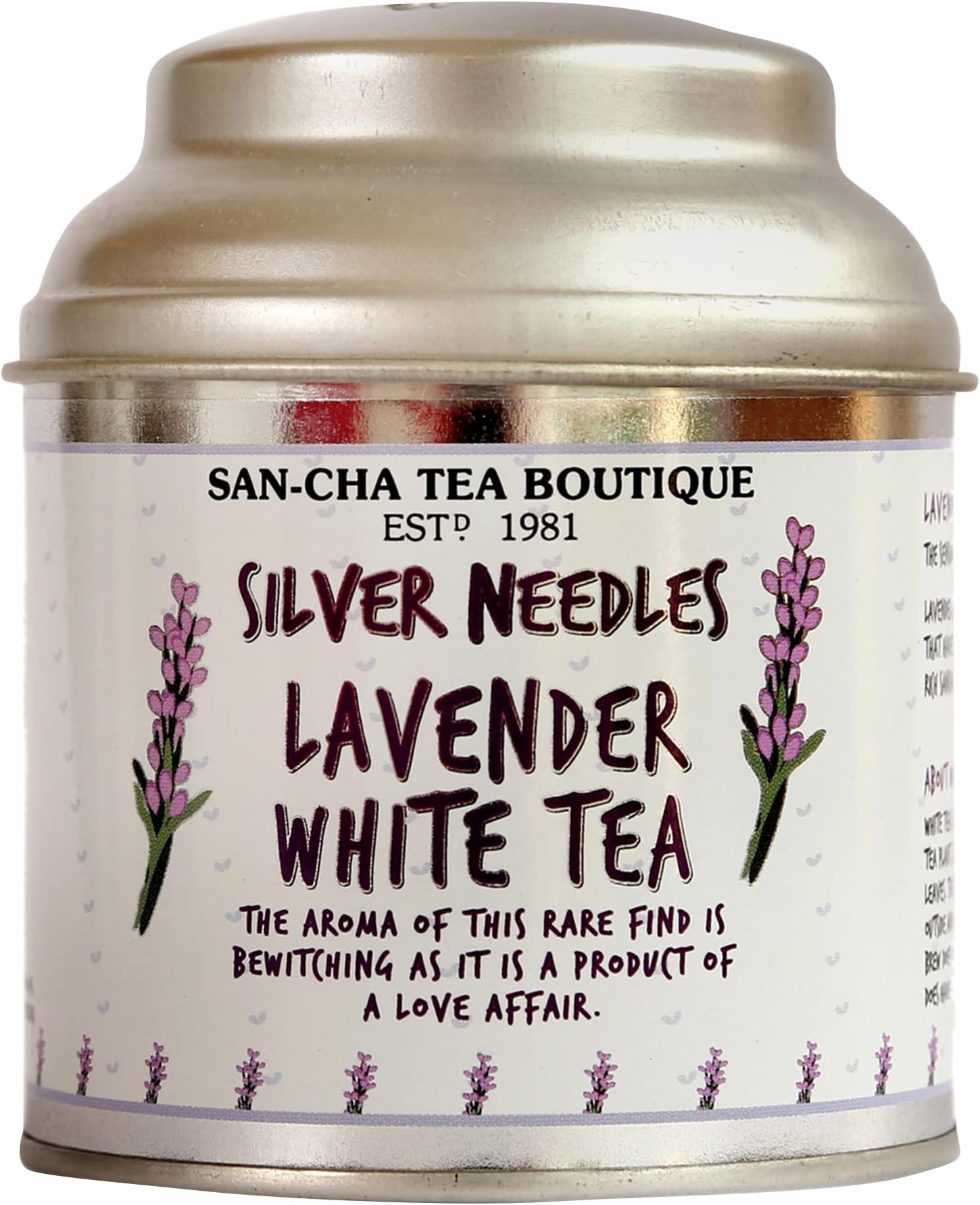 Tea Boutique | Lavender White Tea | Silver Needle Loose Leaf | 25g | Floral, Delicate Tea | Supports Calmness & Relaxation | Since 1981