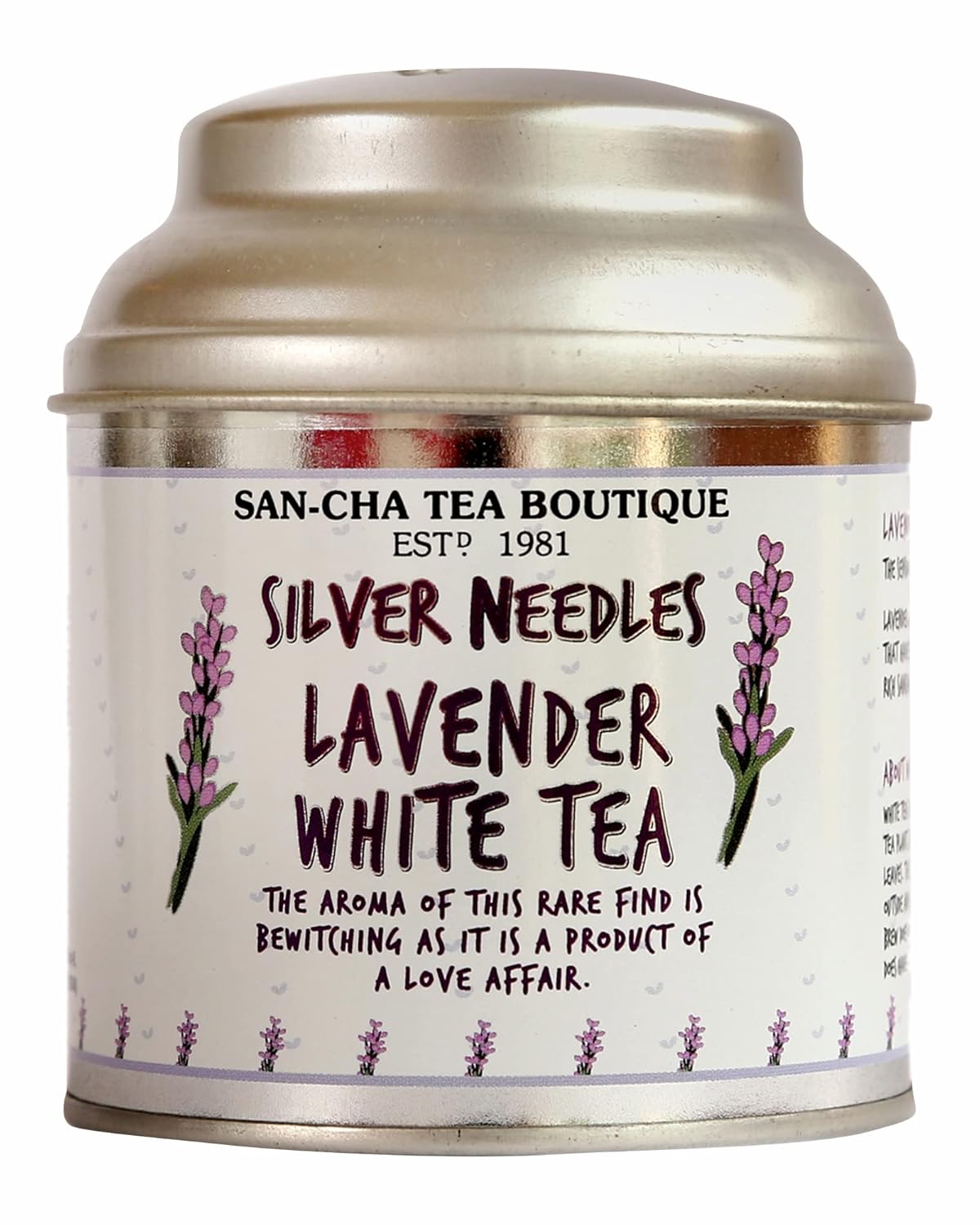 SANCHA Tea Boutique, Lavender White Tea, Silver Needles Tea, 25G Loose
