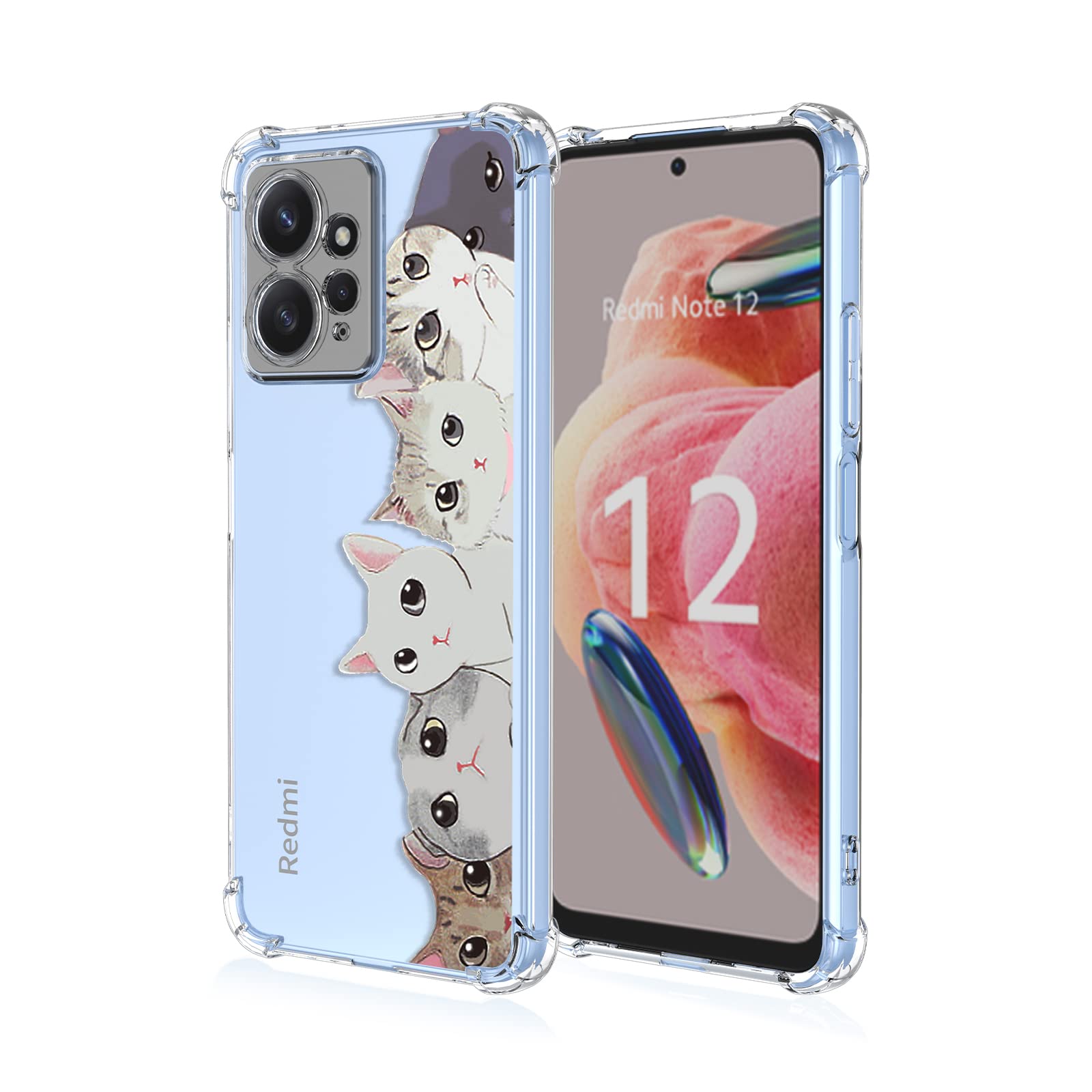 WBWONE Motivo di Stampa Dipinto Cover per Xiaomi Redmi Note 12 (4G Editon) Case, Custodia in Morbida Silicone TPU Anti-Graffio Antiurto Protettiva Shell Bumper (A46
