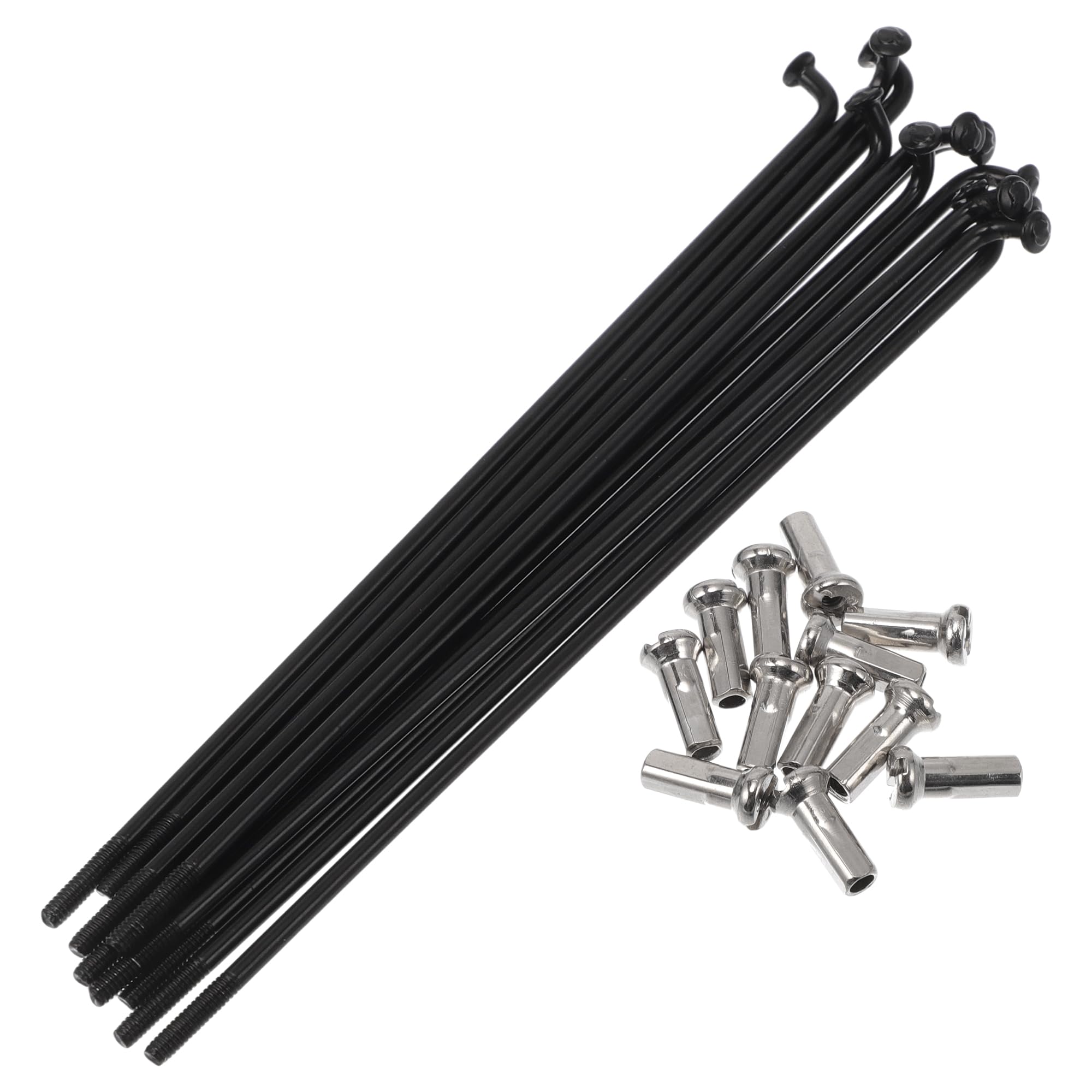 A ABSOPRO Bicycle Spokes 14G 104mm Length Bike Wheel Spokes 304 Stainless Steel Black 1 Set