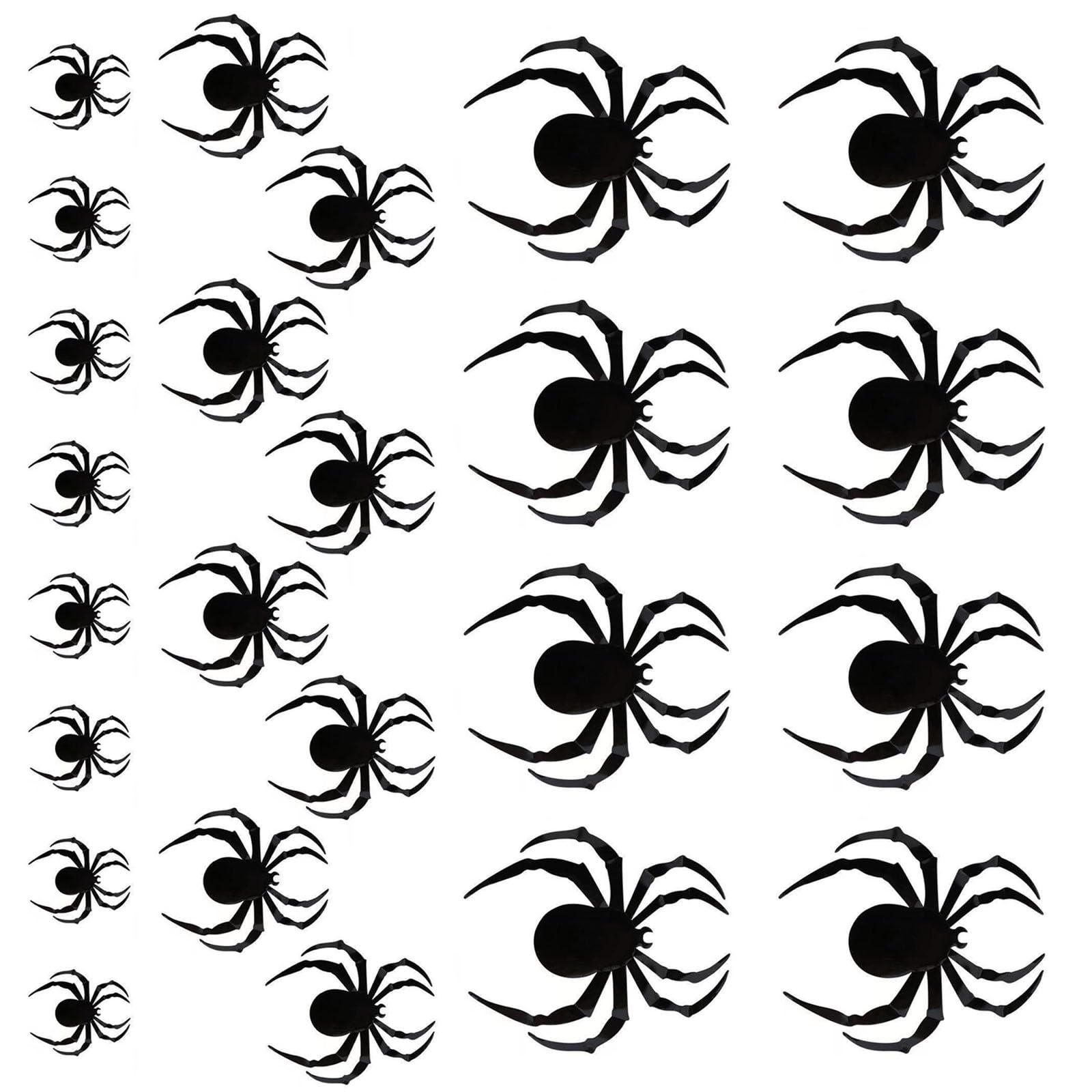 Kalttoy Of 24 Halloween LED Glowing Bat/Spiders Wall Decal PVC Sticker for Indoor Outdoor Party Decoration Halloween Sticker