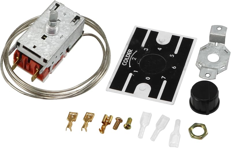 Termostato de temperatura para refrigerador uxcell K50-P1125-001 com 4 terminais – 1 unidade