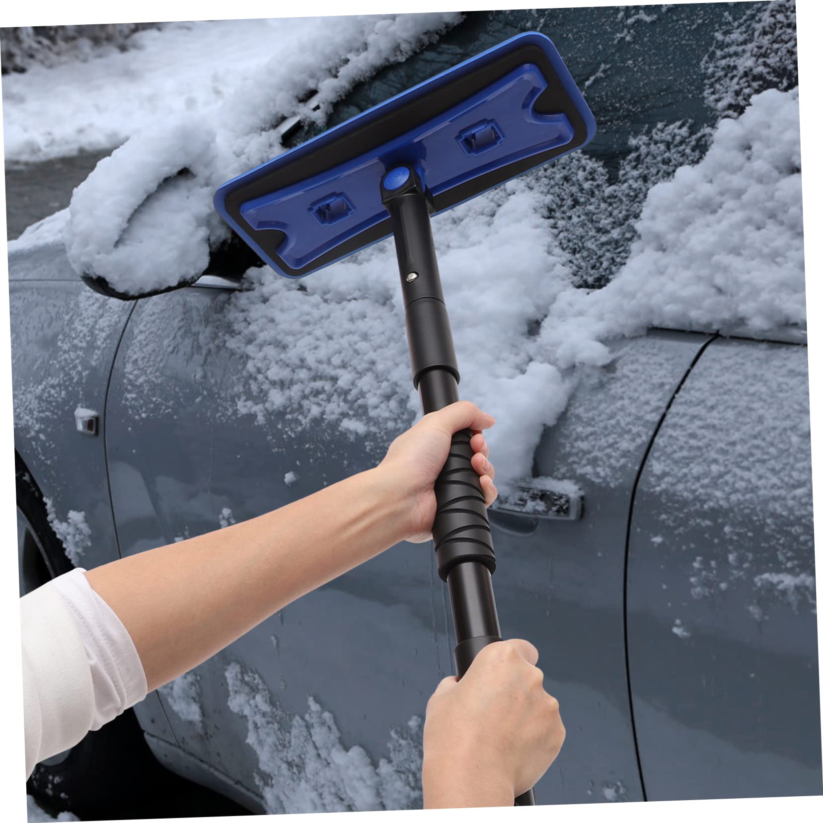 Grattoir à Neige pour Voiture Télescopique, Brosse Rétractable, 7 Angles