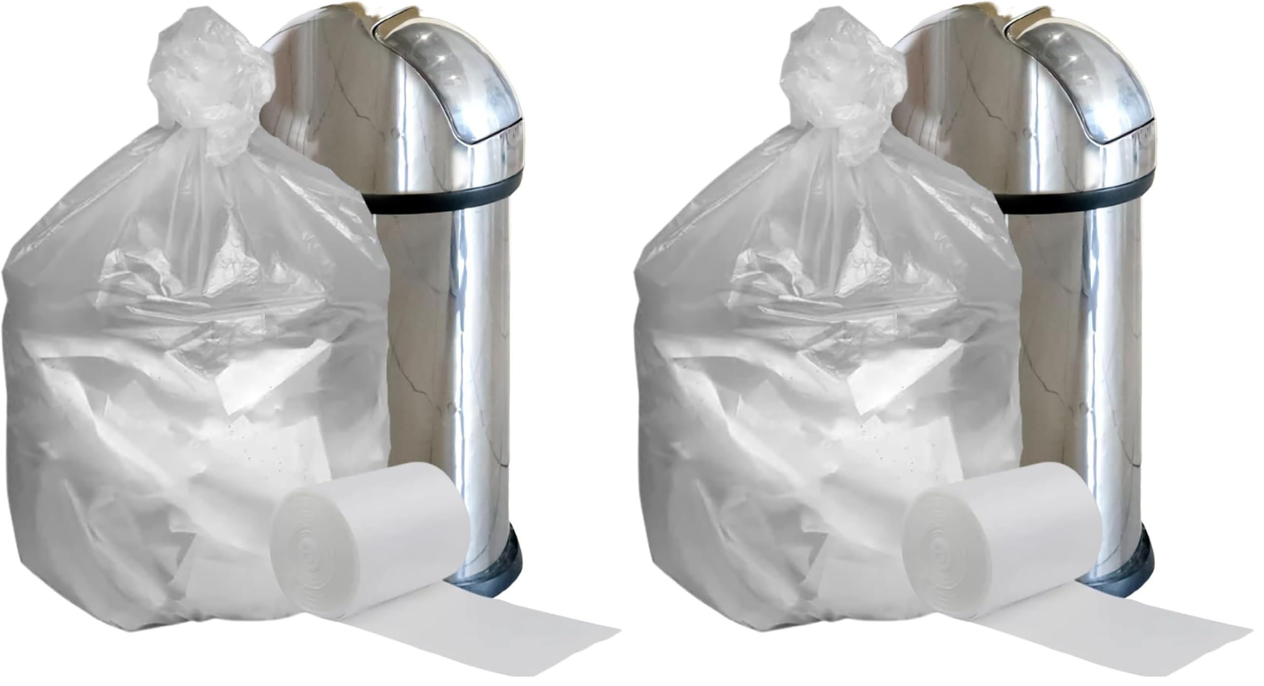 Plasticplace W55HDC1 55-60 galon Çöp Torbaları - 12 Mikron - Temiz Yüksek Yoğunluklu Çöp Kutusu Astarları 36" x 60" (200 Adet) (2 paketi)