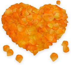 Rose Petals for Bedroom - Fake Roses Petal Faux Flowers, Artificial Roses Petals for Marry me, Valentines, Proposal, Anniversary, Wedding Love Decorations (1200, Gradient Yellow)