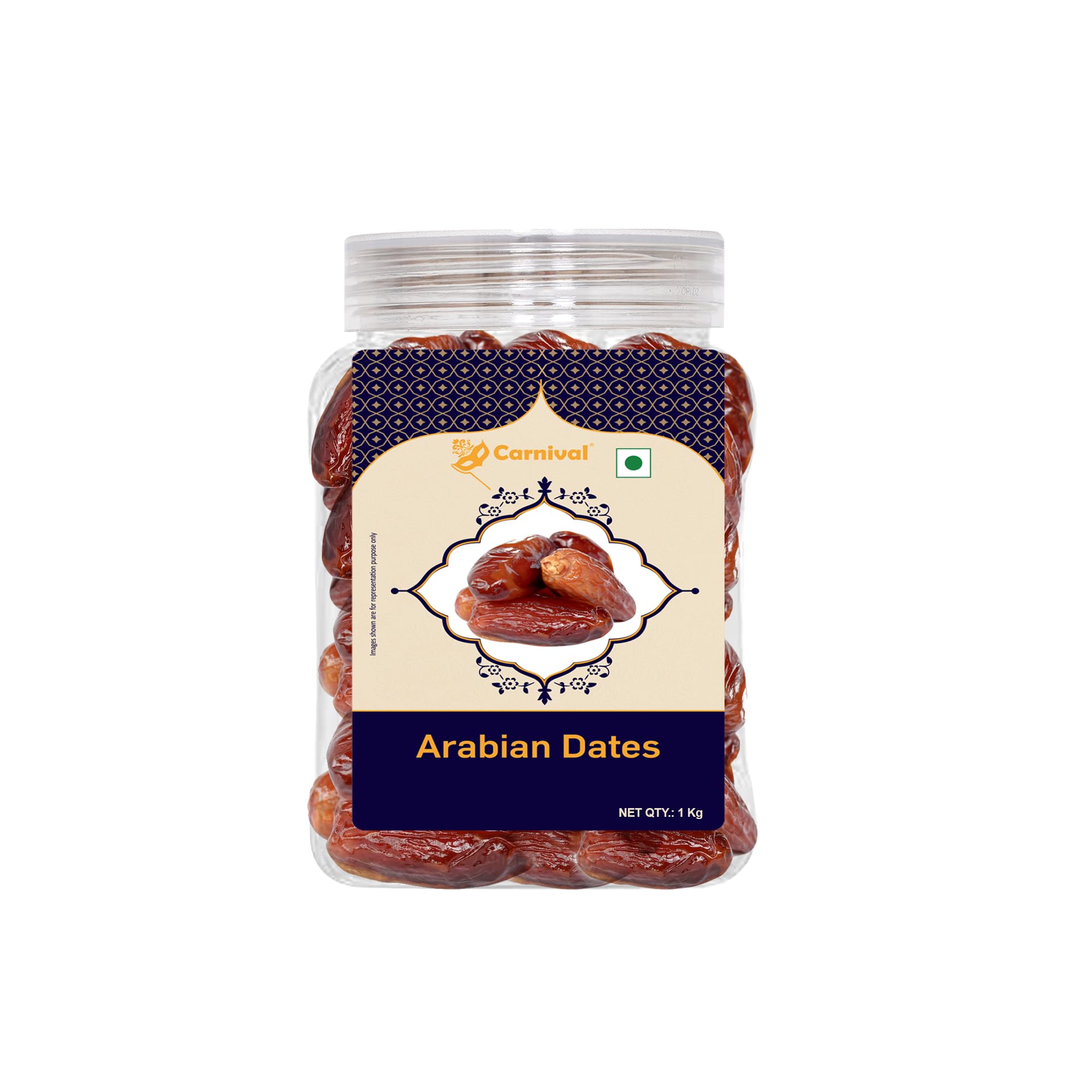 Carnival Arabian Dates 1kg | All Natural | No Added Sugar | No Presrvatives | Gluten Free | Vegan - Plant Based | Non GMO | Dates Dry Fruits | Khajur | Khjoor | Khejur (B0D9P3XQ6S) Amazon Price History, Amazon Price Tracker