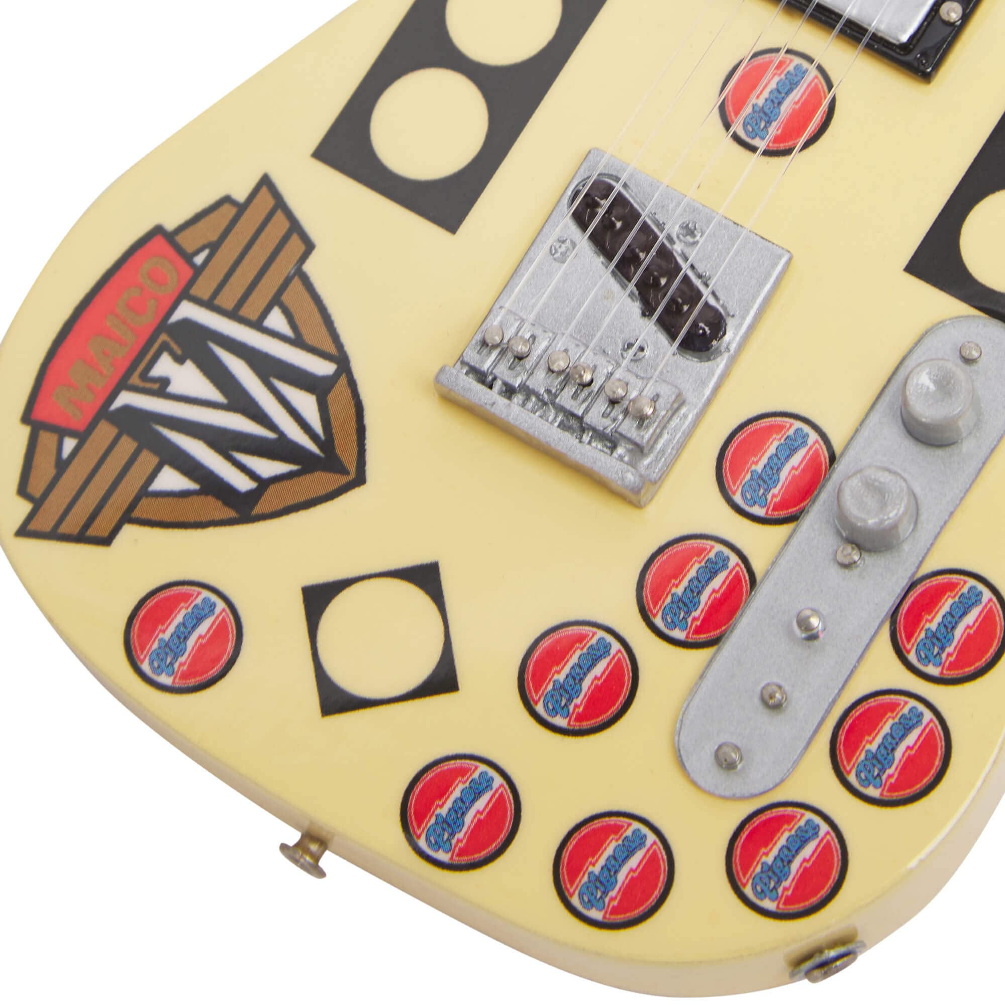 Axman Men's Brown Terry Kath Miniature Guitar Replica - Music Gifts - Handmade Ornatal 1/4 Scale - Includes A Display Box, Name Tag And Miniature Guitar Stand