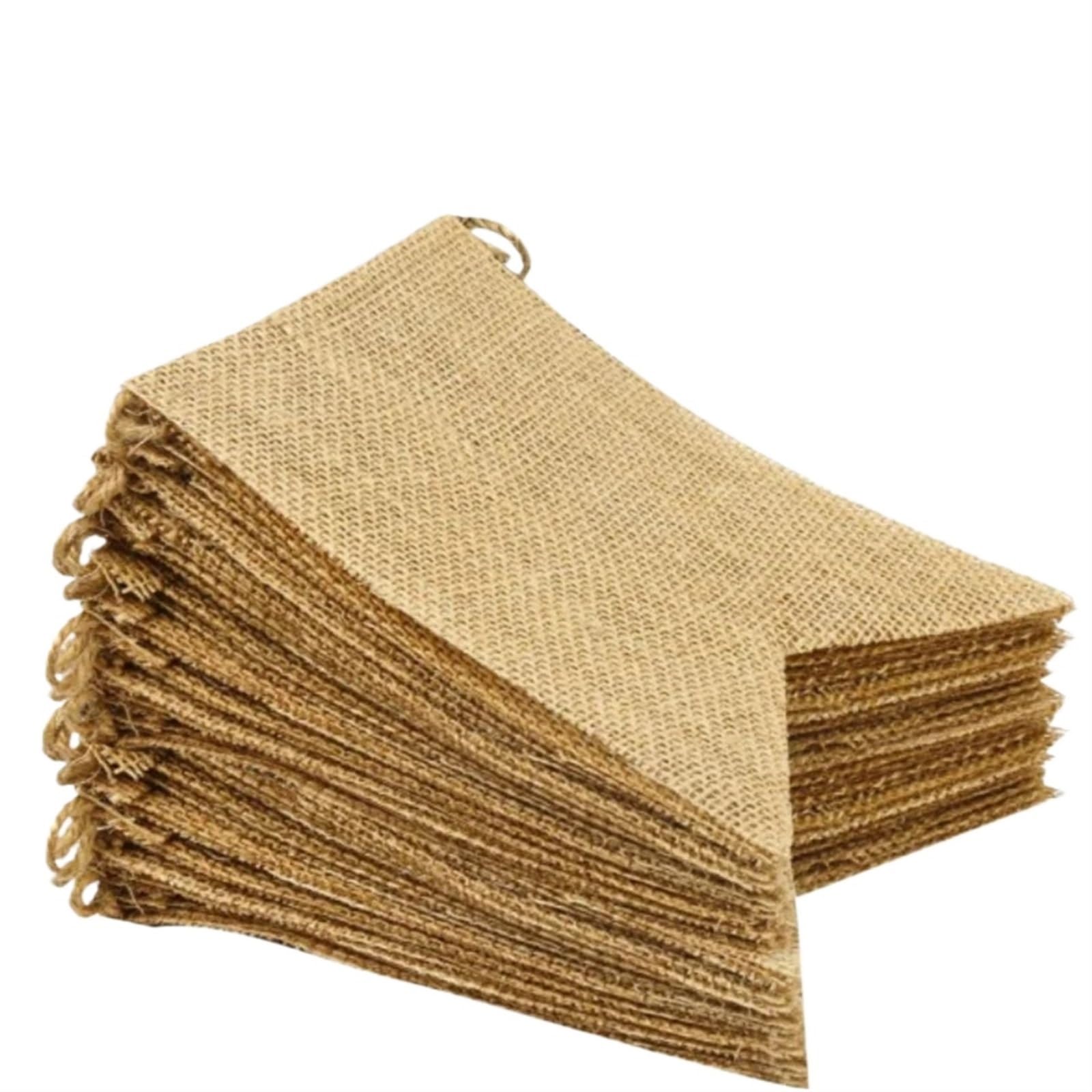 Wimpelkette, Dreieckige Wimpelkette, Schwalbenschwanz-Jute, 12,7 x 17,8 cm, Packung mit 15–48 Stück, Geburtstag, Hochzeit(20pcs)