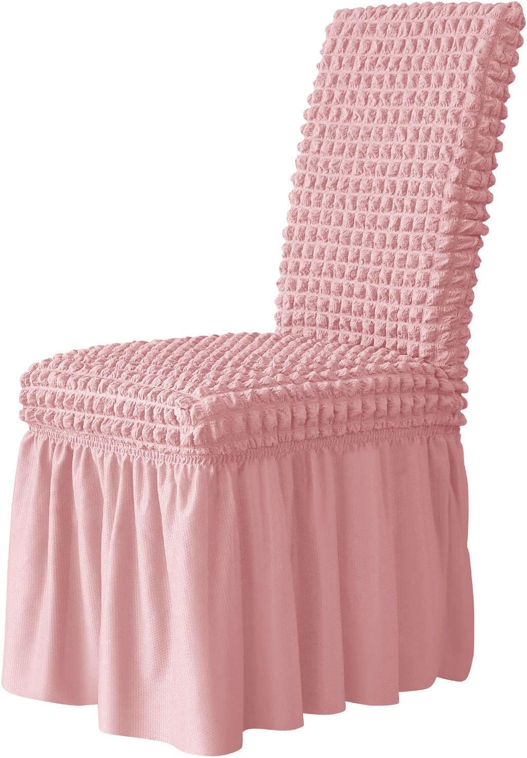 toiasnu Dining Room Chair Covers with Skirt, Stretch Chair