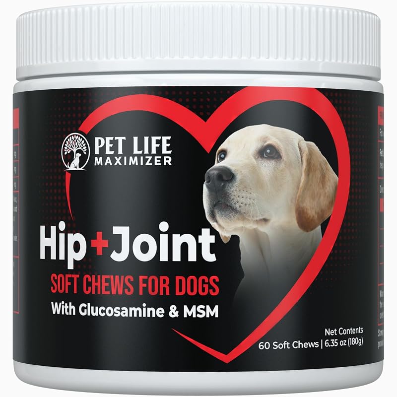 Suplemento para Cães em Mastigáveis Macios com Glucosamina, MSM e Mexilhão-verde Pet Life Maximizer – Sabor Frango, 60 Unidades