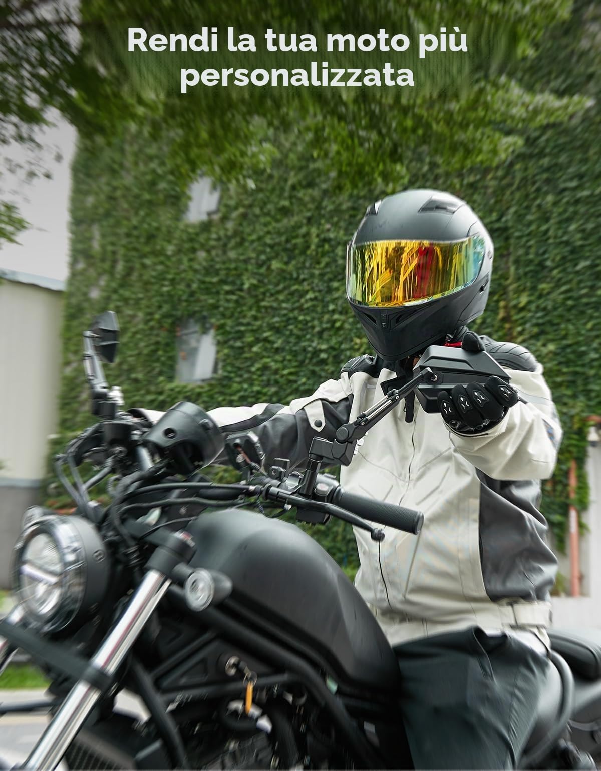 KEMIMOTO Specchietto Moto Retrovisore, 2 Pezzi E57 Omologati Specchietti Moto, Ruotabile di 360° Universale Specchietti Laterali Compatibili con Motocicli, Scooter, ATV