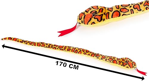 Miniatura 10 de Toyland Serpiente gigante de felpa de dos tonos de 66.9 in (5.5 pies) - 5 diseños surtidos - Juguetes suaves para niños